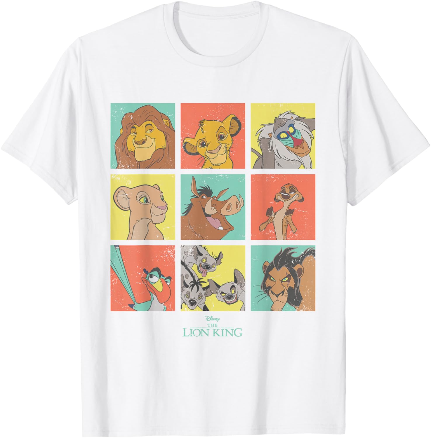 Disney The Lion King 90s Grid T-Shirt for Kids and Adults - 11