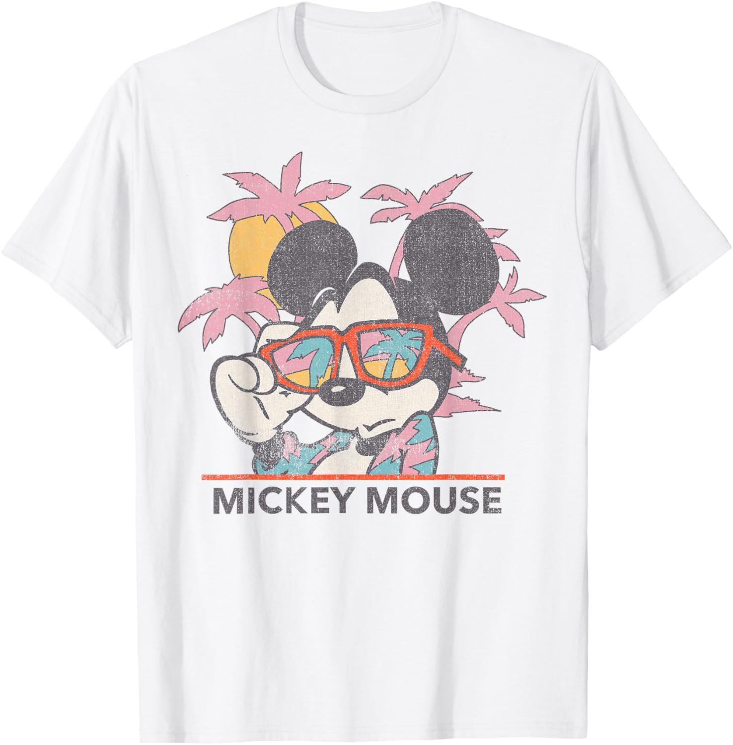 Disney Mickey Mouse Tropical Portrait T-Shirt for Fun Summer Style - 3