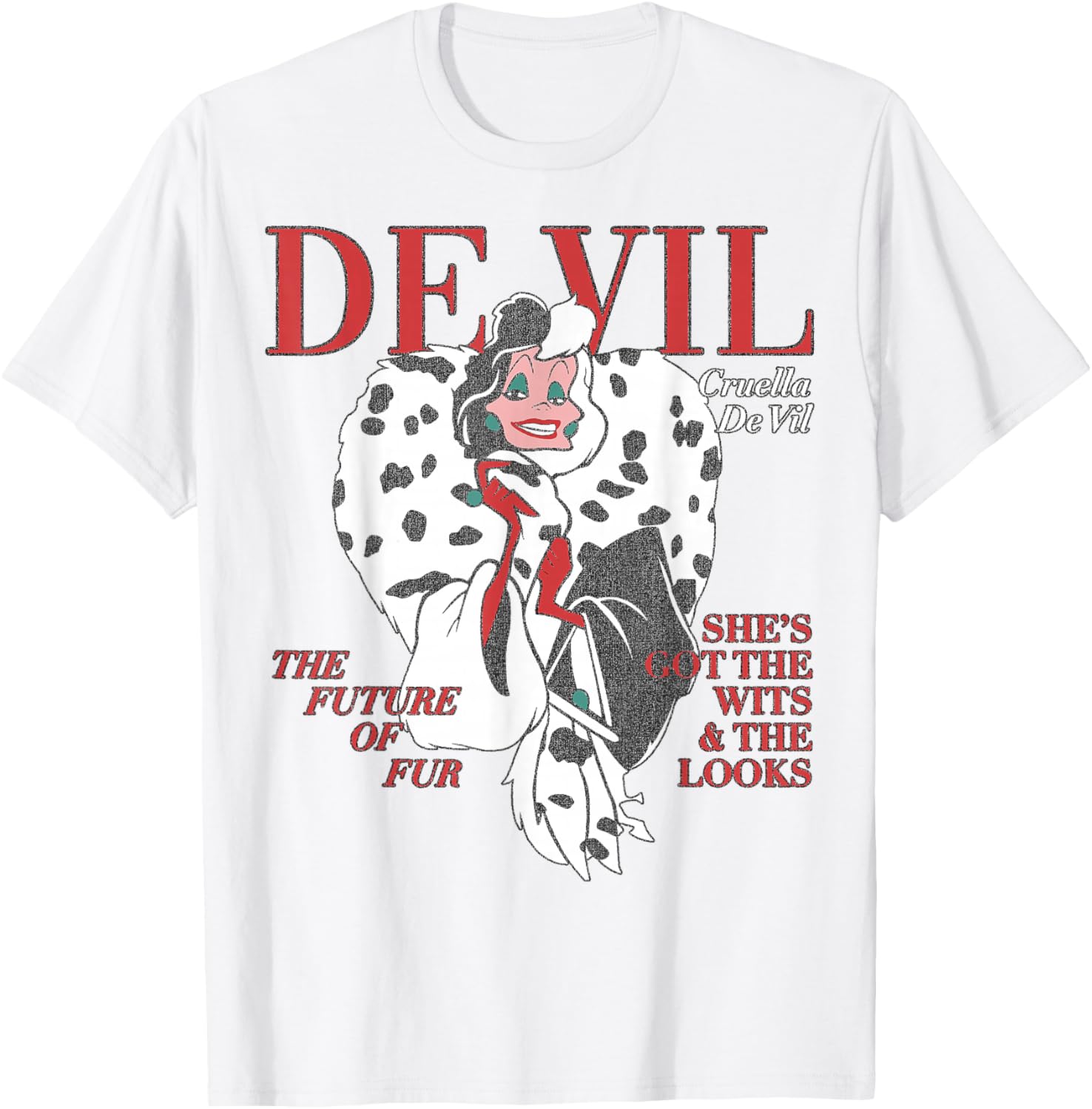 Disney Villains Cruella De Vil Magazine Cover T-Shirt for Stylish Fans - 2