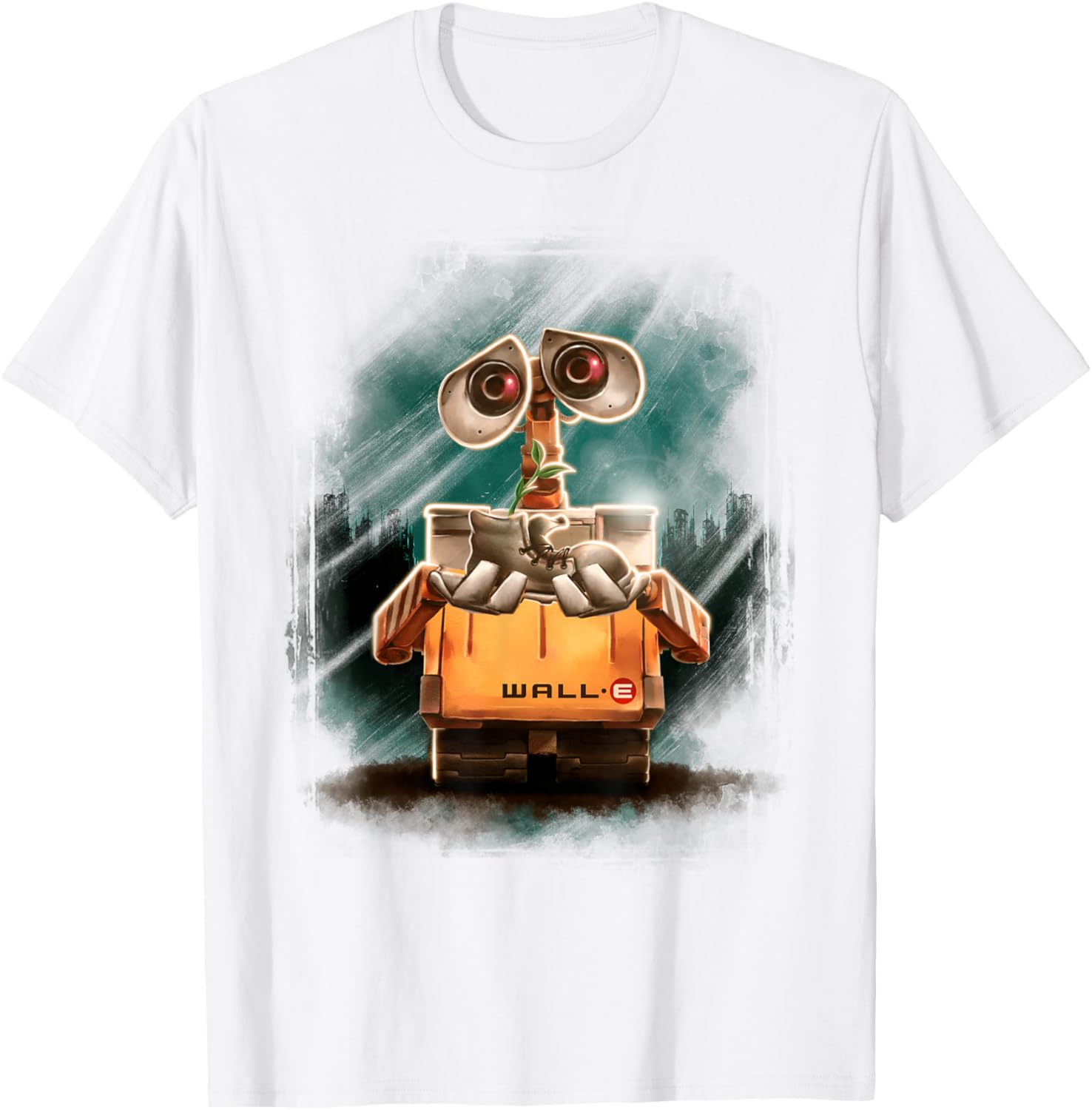 Disney Pixar Wall-E Plant Shoe Night Graphic T-Shirt for Fans - 1