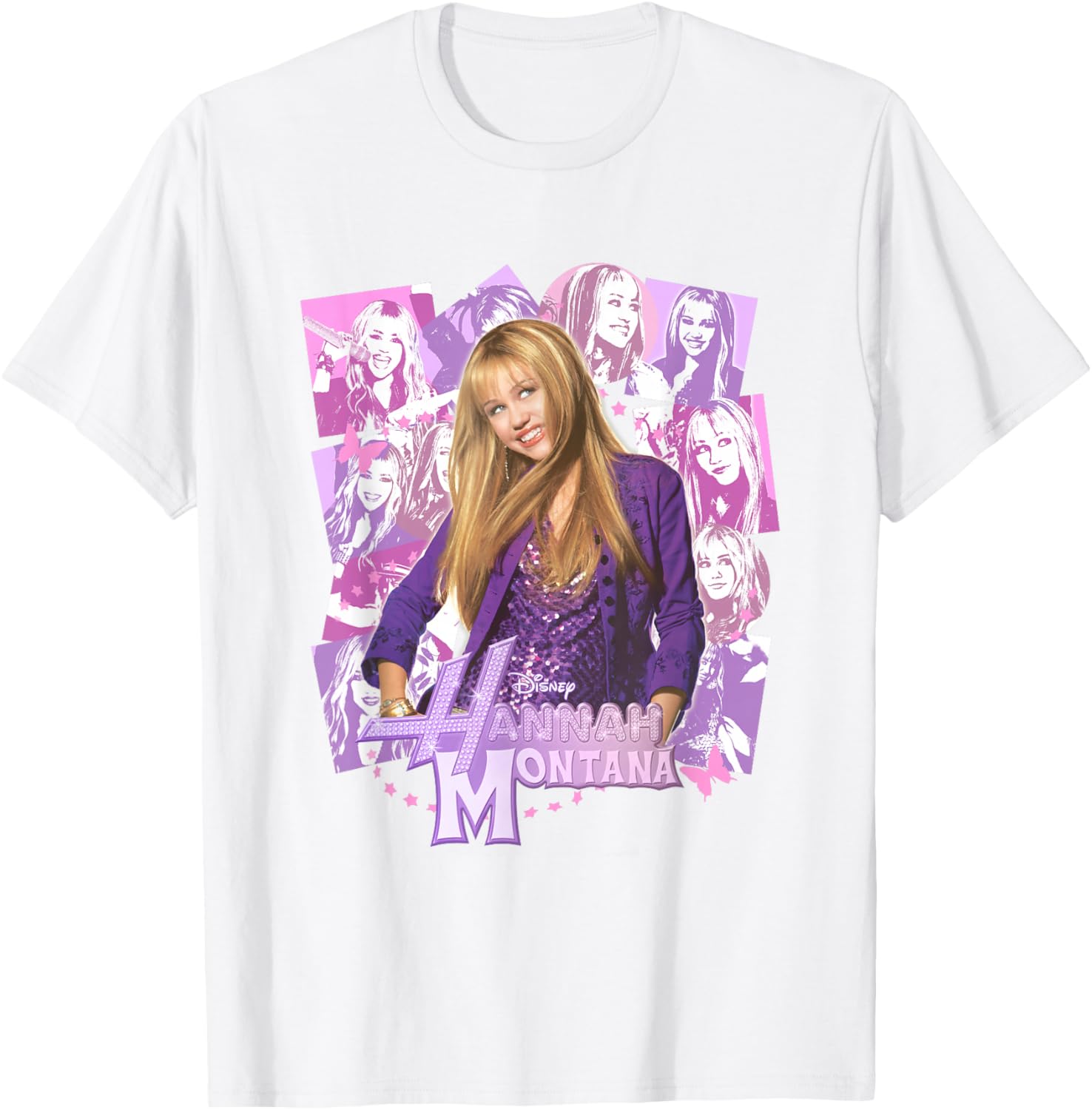 Disney Hannah Montana Iconic Collage T-Shirt for Stylish Fans - 1