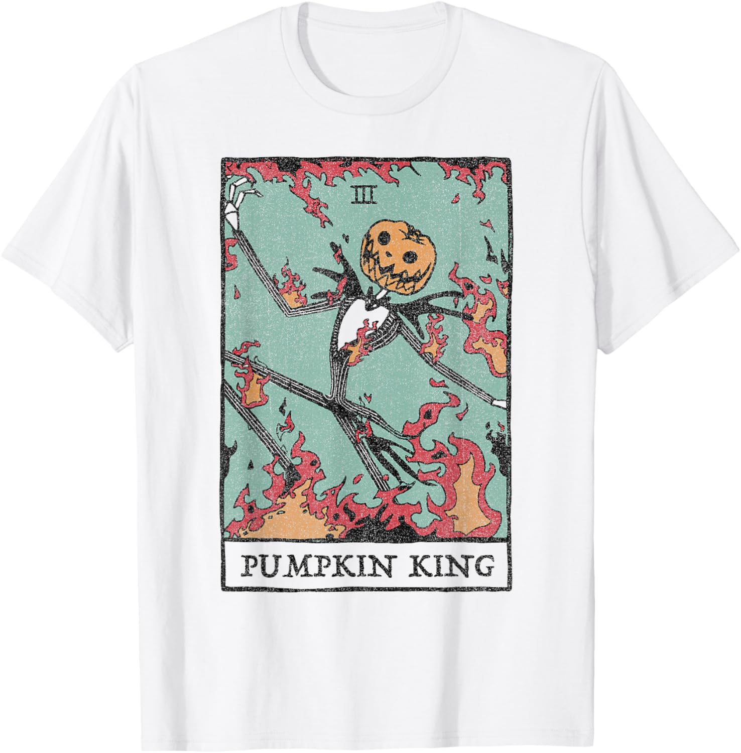 Disney Nightmare Before Christmas Pumpkin King Tarot T-Shirt for Fans - 1