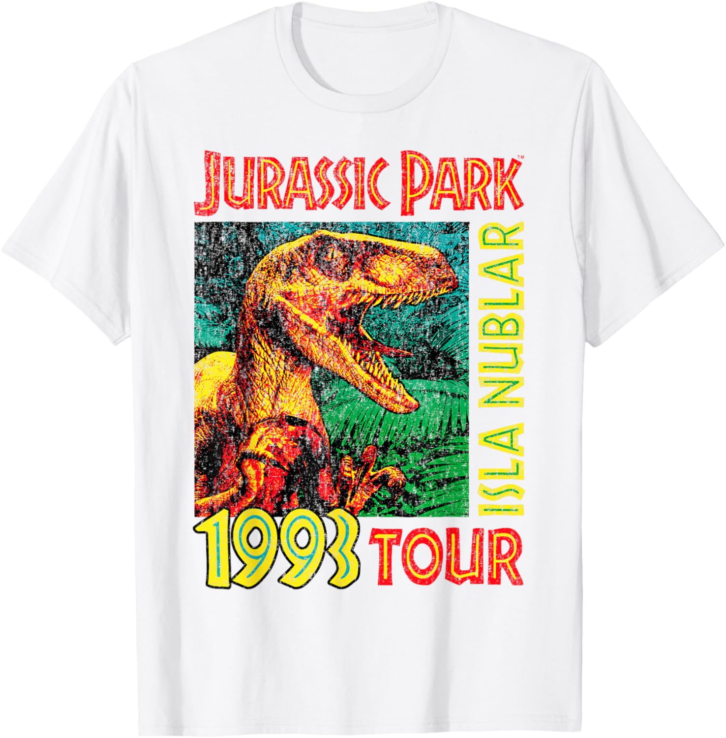 Jurassic Park Isla Nublar 1993 Tour Poster T-Shirt for Fans - 3