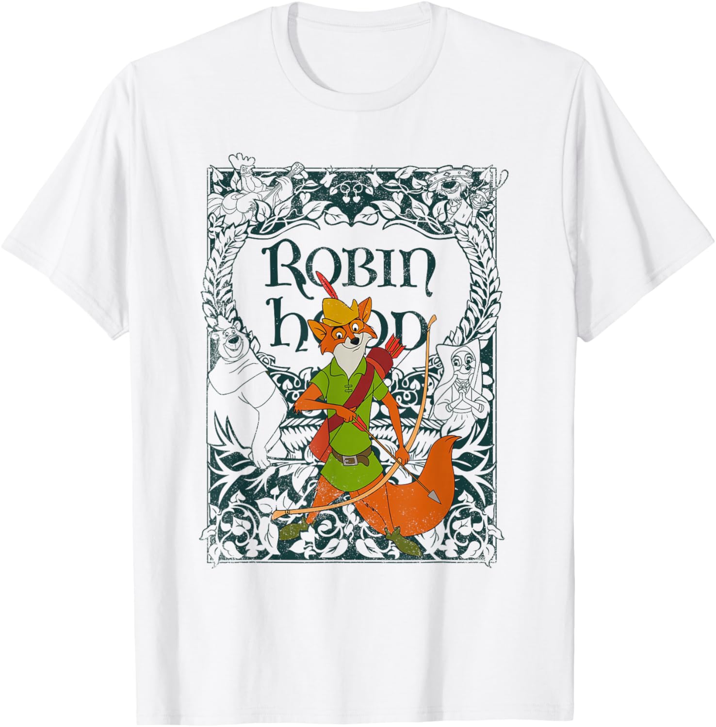 Disney Robin Hood Vintage Distressed T-Shirt for Retro Style Fans - 9