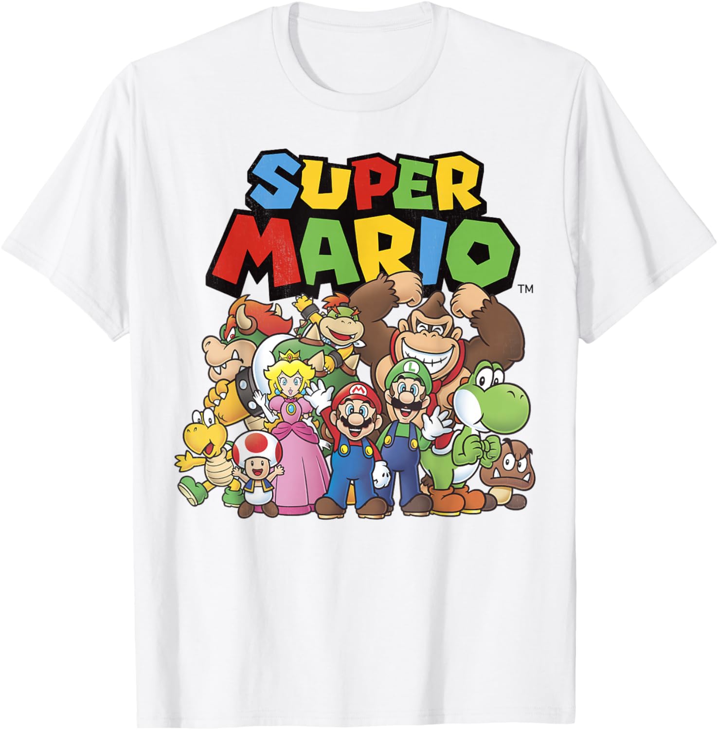 Super Mario Full Cast Graphic T-Shirt For Gamers and Fans - 6