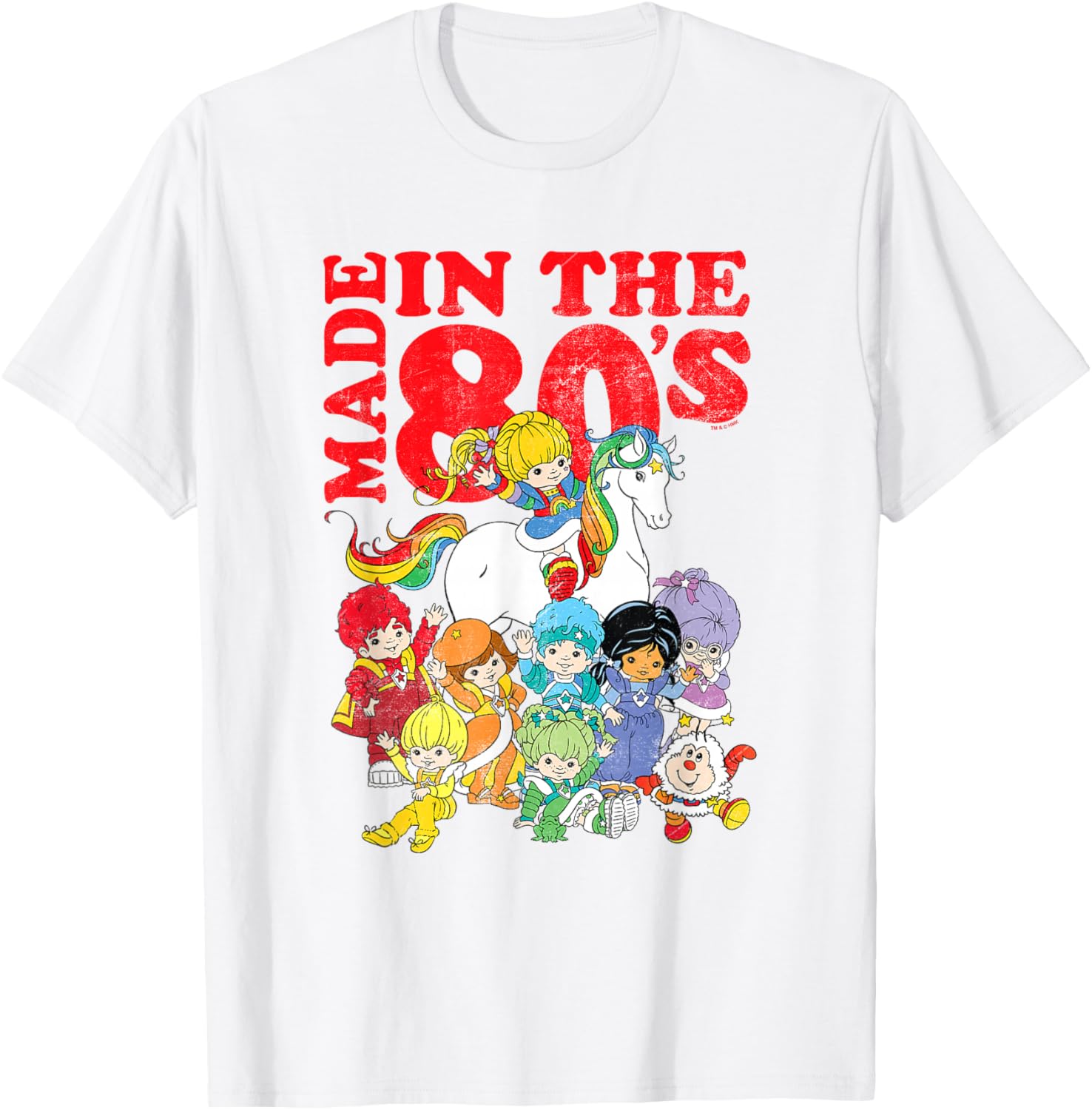 Rainbow Brite Vintage Distressed T-Shirt 80s Group Shot for Fans - 4