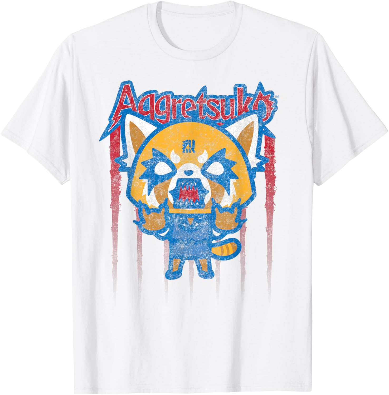 Aggretsuko Red White and Blue Americana T-Shirt for Fun Love and Style - 6