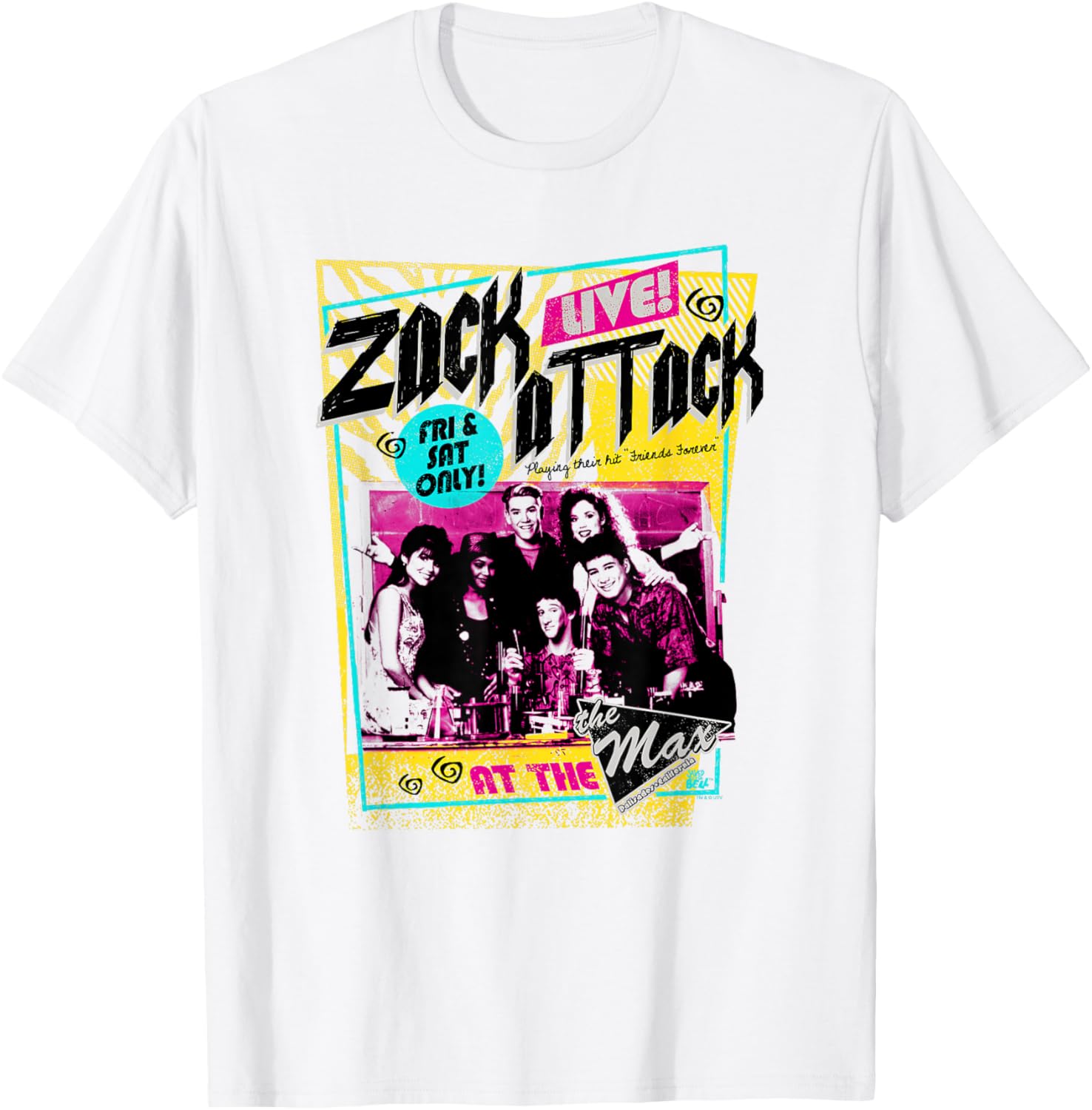 Saved By The Bell Zack Attack Live Tee - Fun Retro Graphic Shirt - 4