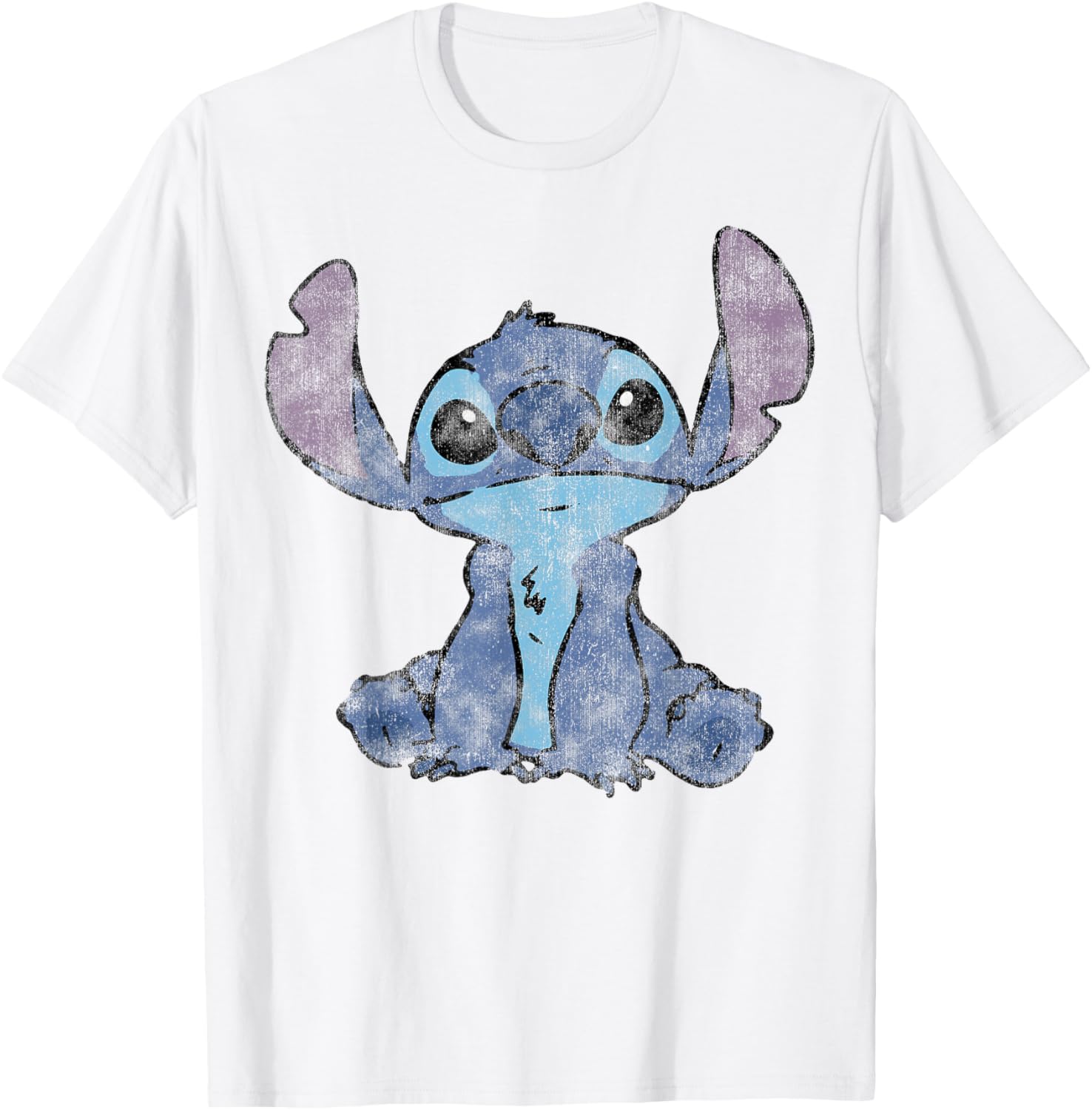 Disney Lilo and Stitch Distressed Stitch Portrait T-Shirt for Fans - 3