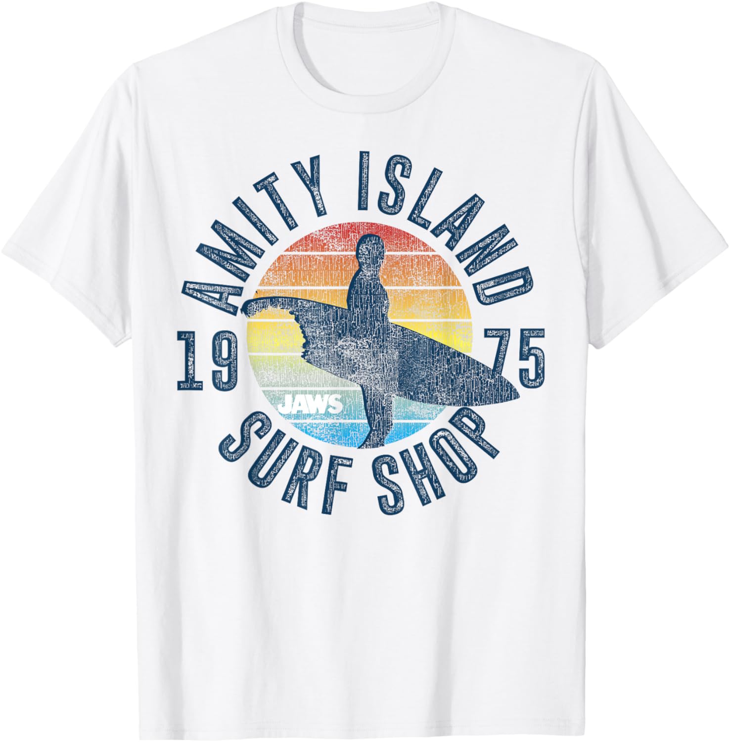 Jaws Amity Island Surfboard T-Shirt for Fans of Classic Movies - 6