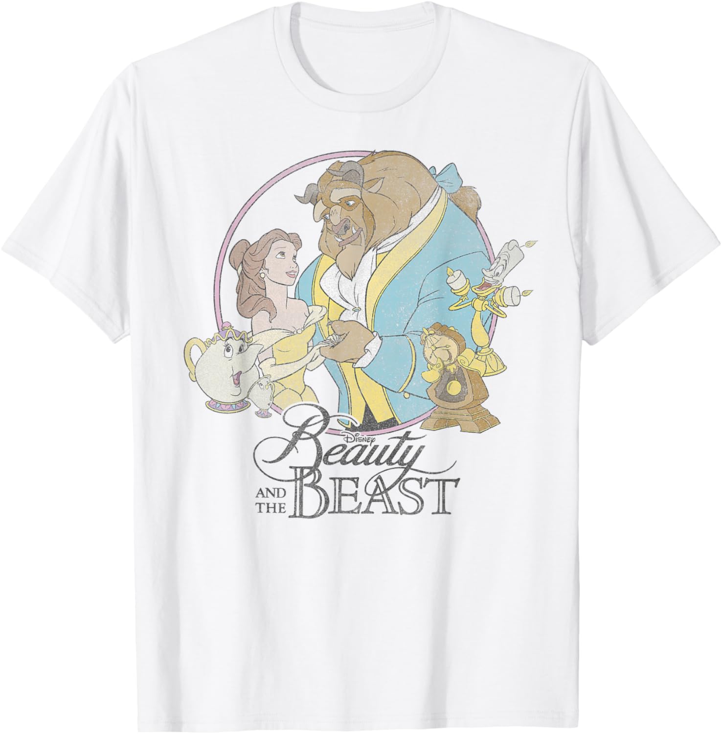Disney Beauty And The Beast Classic Group Shot T-Shirt for Fans - 2