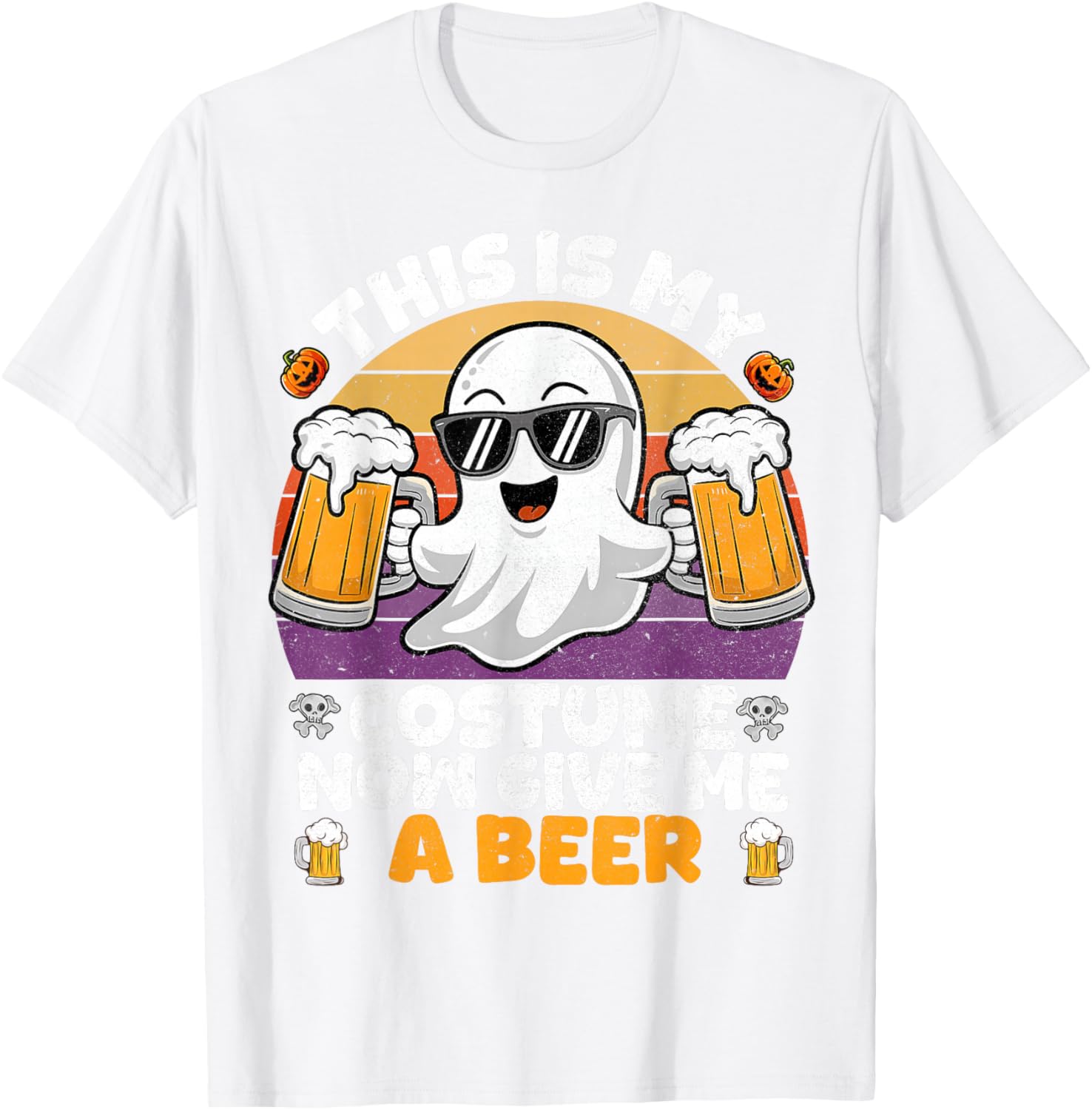 Funny Vintage Boo Halloween Costume T-Shirt for Men and Adults - 12