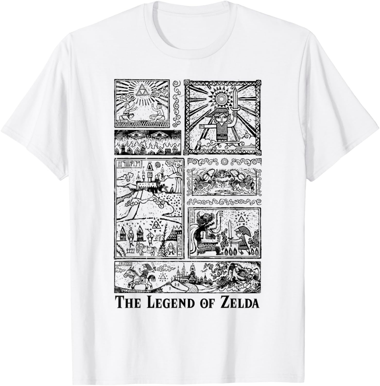 Nintendo Zelda Tonal Glyphs T-Shirt for Gamers and Fans of Adventure - 3