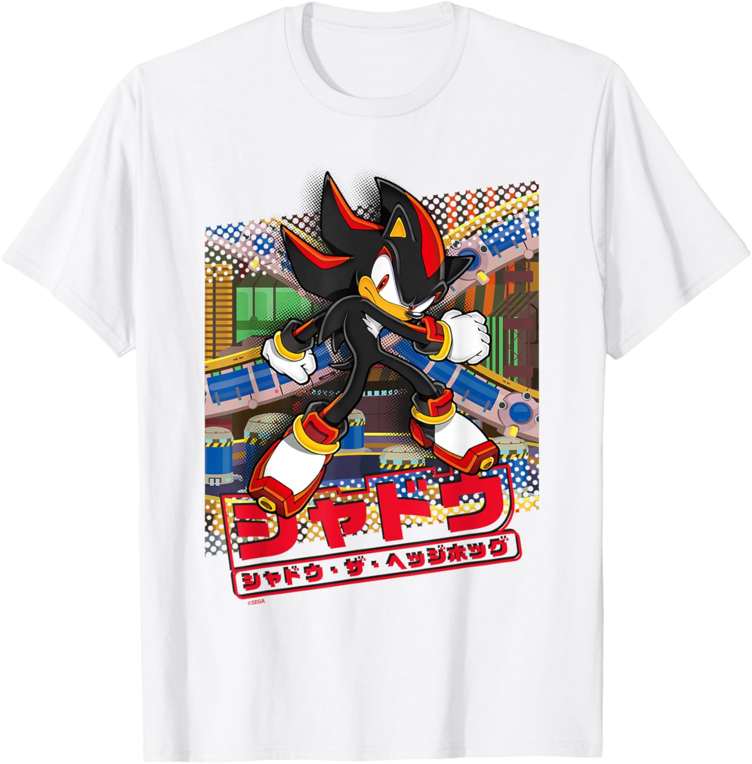 Sonic the Hedgehog Shadow T-Shirt Japanese Logo Fun Graphic Tee - 11