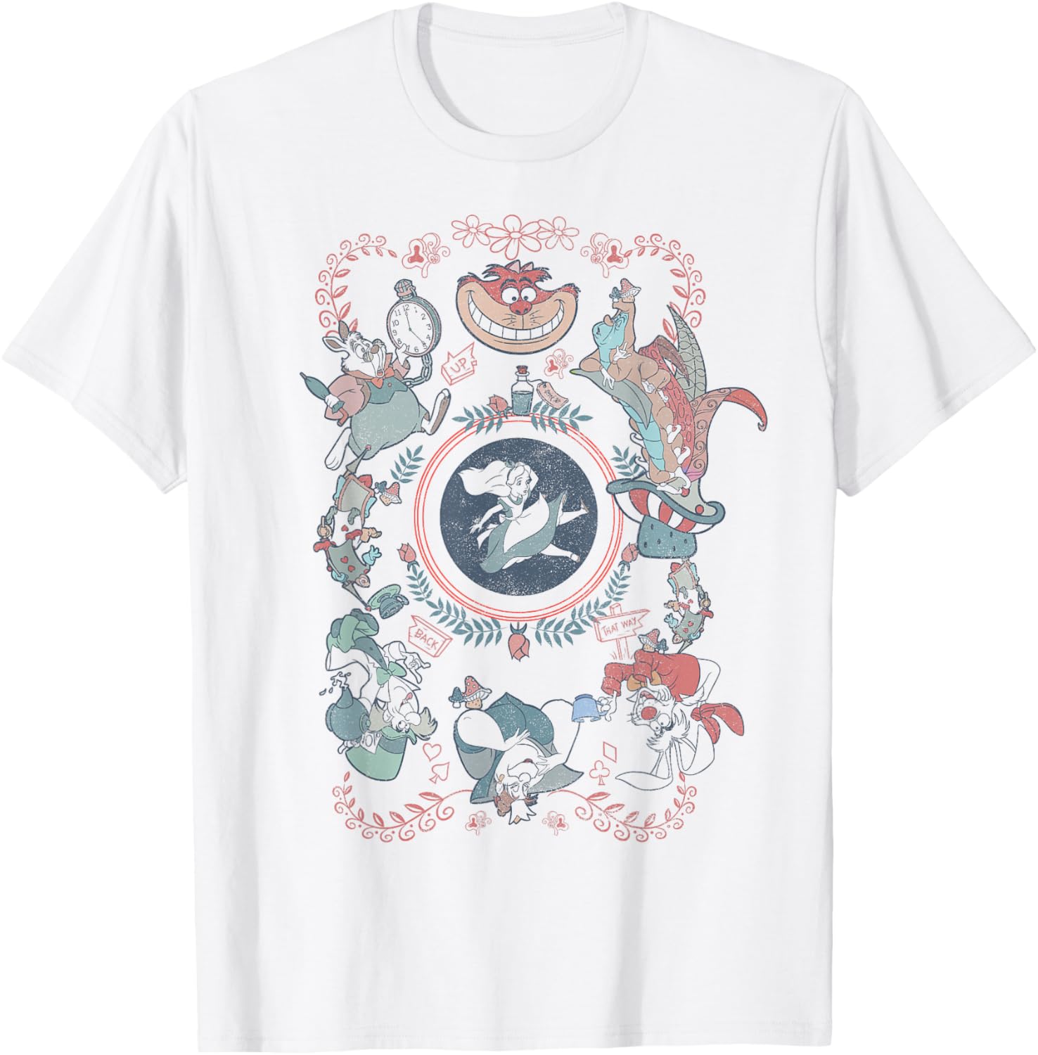 Disney Alice in Wonderland Card Style Mashup T-Shirt for Fans and Collectors - 7
