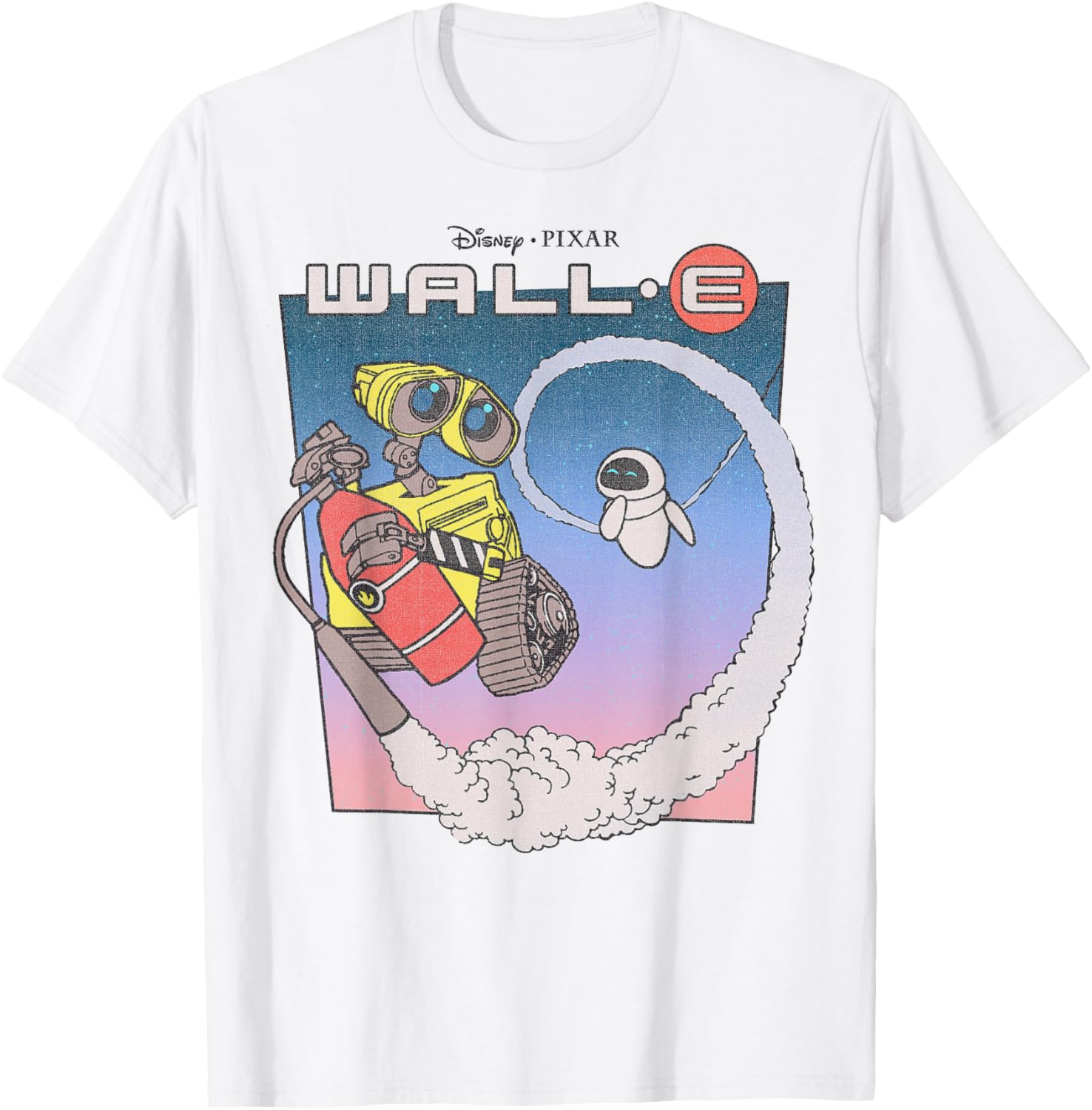 Disney Pixar Wall-E Eve Retro Distressed T-Shirt for Fans and Collectors - 10