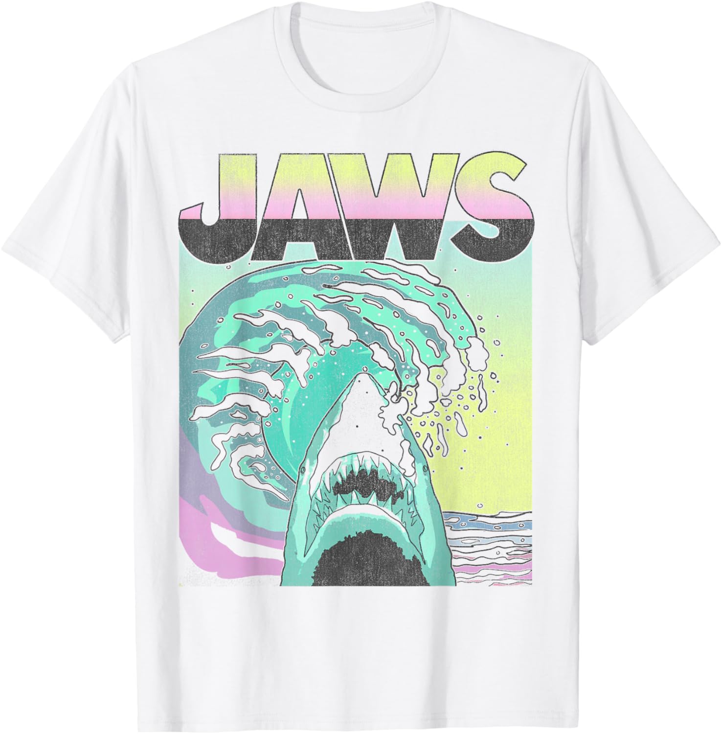 Retro Jaws Wave Poster T-Shirt for Shark Lovers – Stylish & Unique Tee - 2