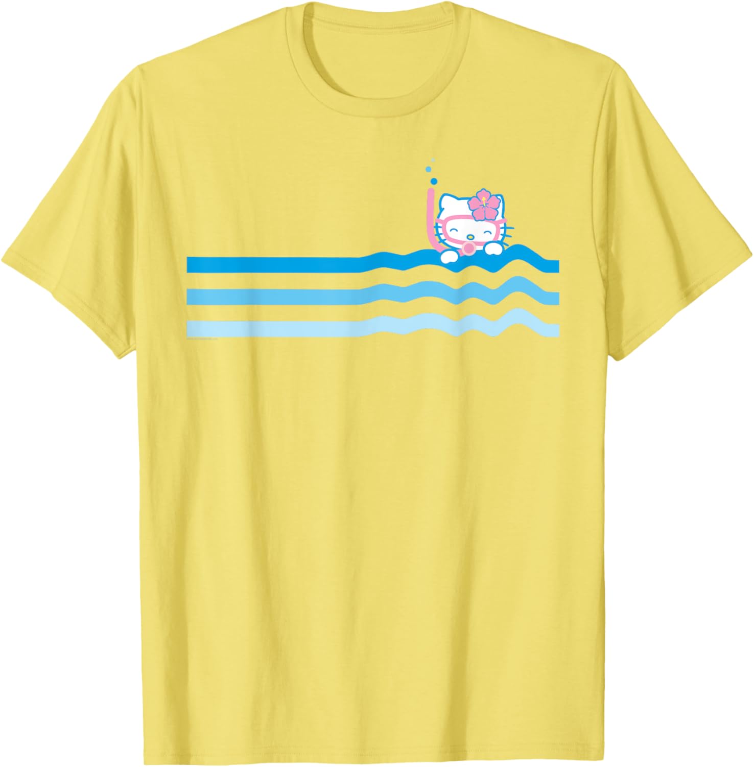 Hello Kitty Beach Scuba Snorkel T-Shirt for Men Women Kids Fun Swim Wear - 1