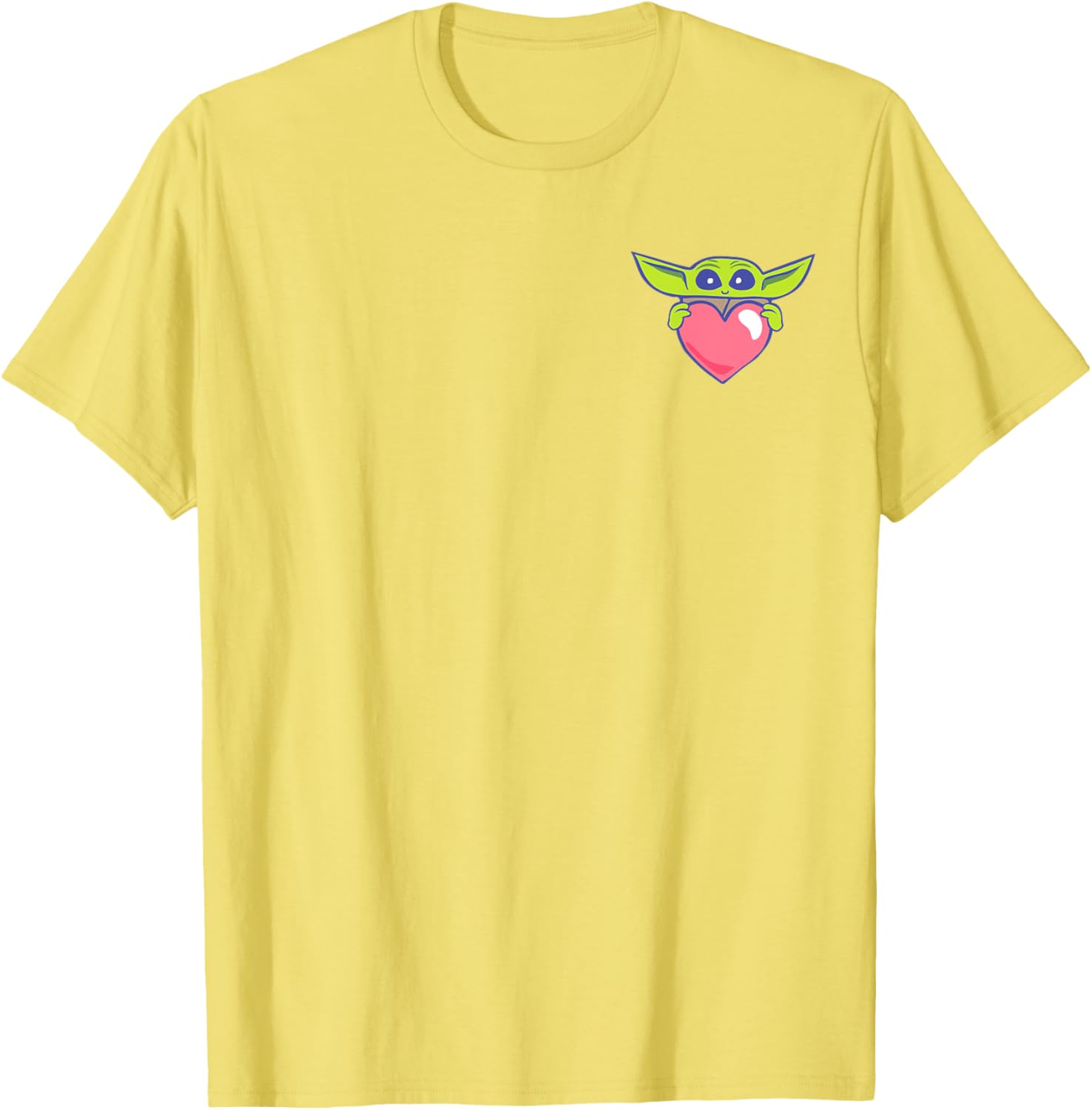 Adorable The Mandalorian Grogu Holding Valentine's Heart T-Shirt for Fans - 7
