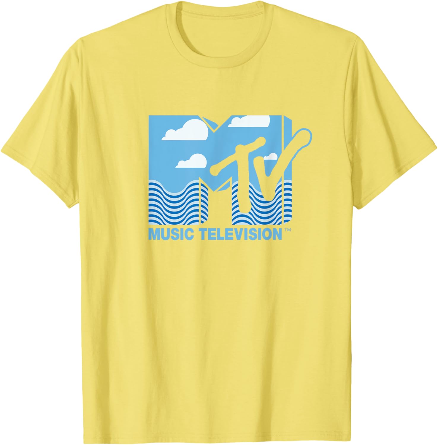 Mademark x MTV Official Logo T-Shirt with Water, Clouds & Blue Sky - 17