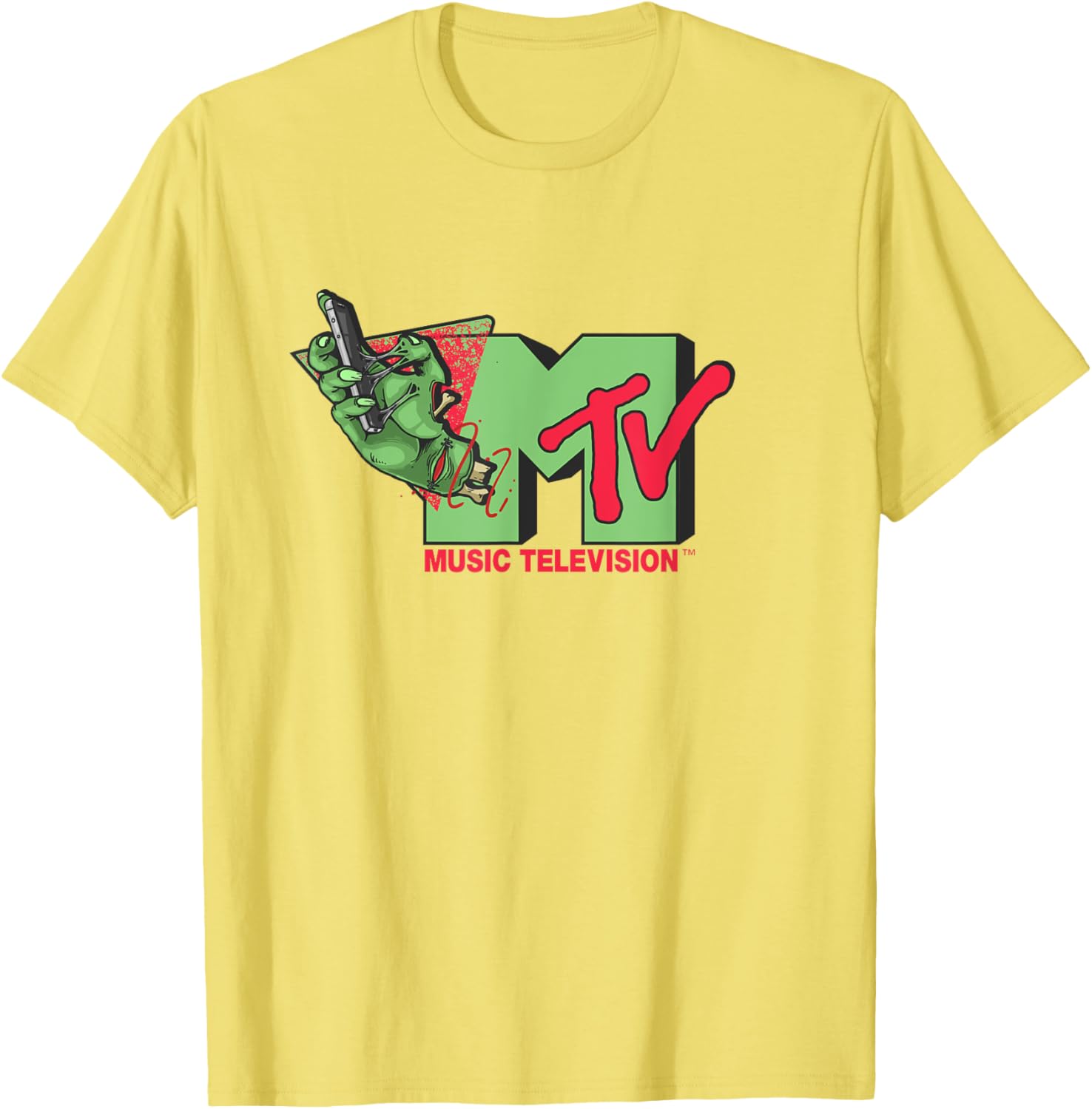 Mademark x MTV Horror Style T-Shirt with Official MTV Logo and Smartphone - 8