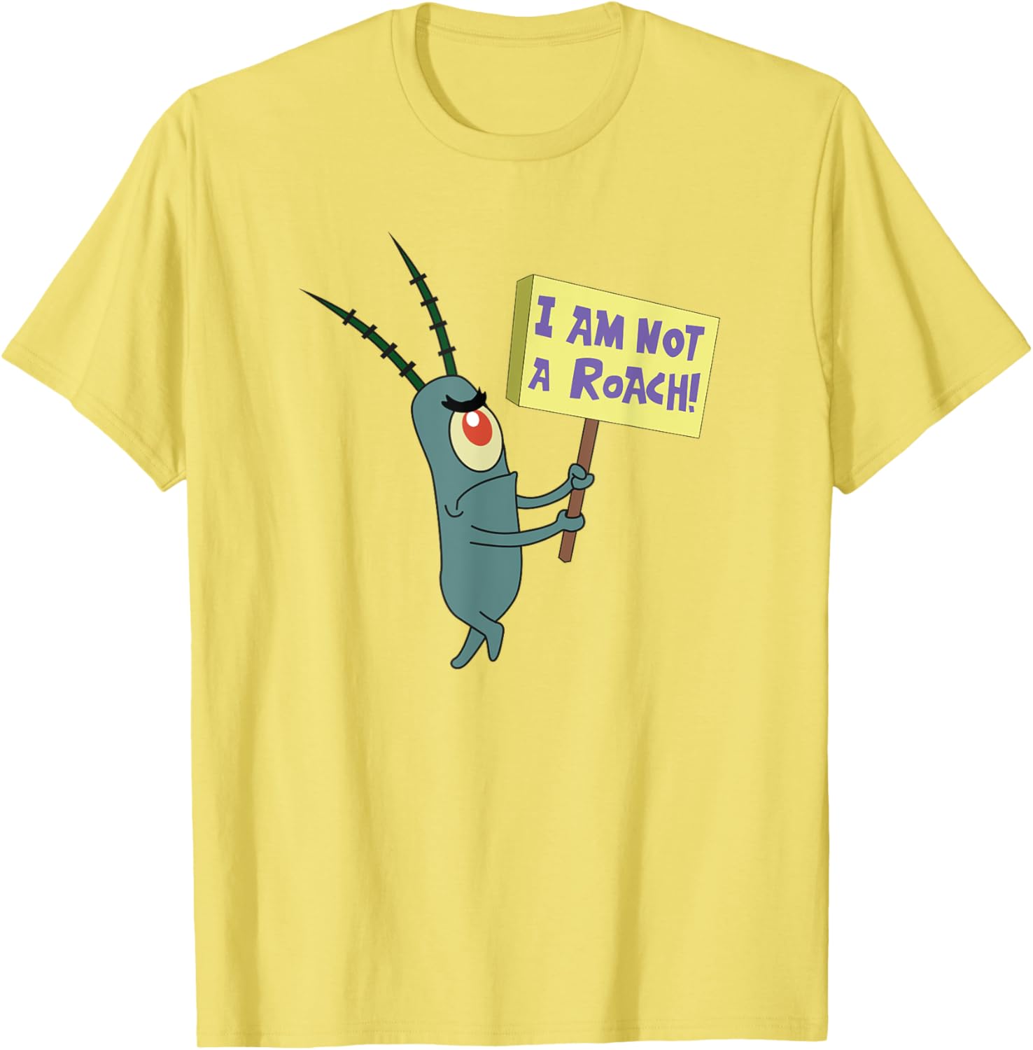 Mademark SpongeBob SquarePants Plankton Not a Roach T-Shirt for Fans - 13