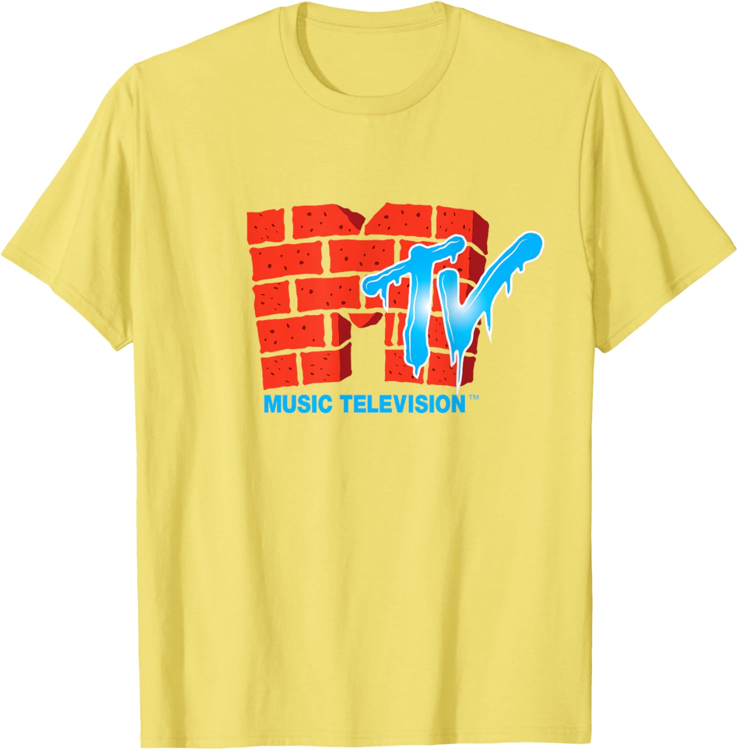Mademark x MTV Frosty Ice Text T-Shirt with Official MTV Logo - 5