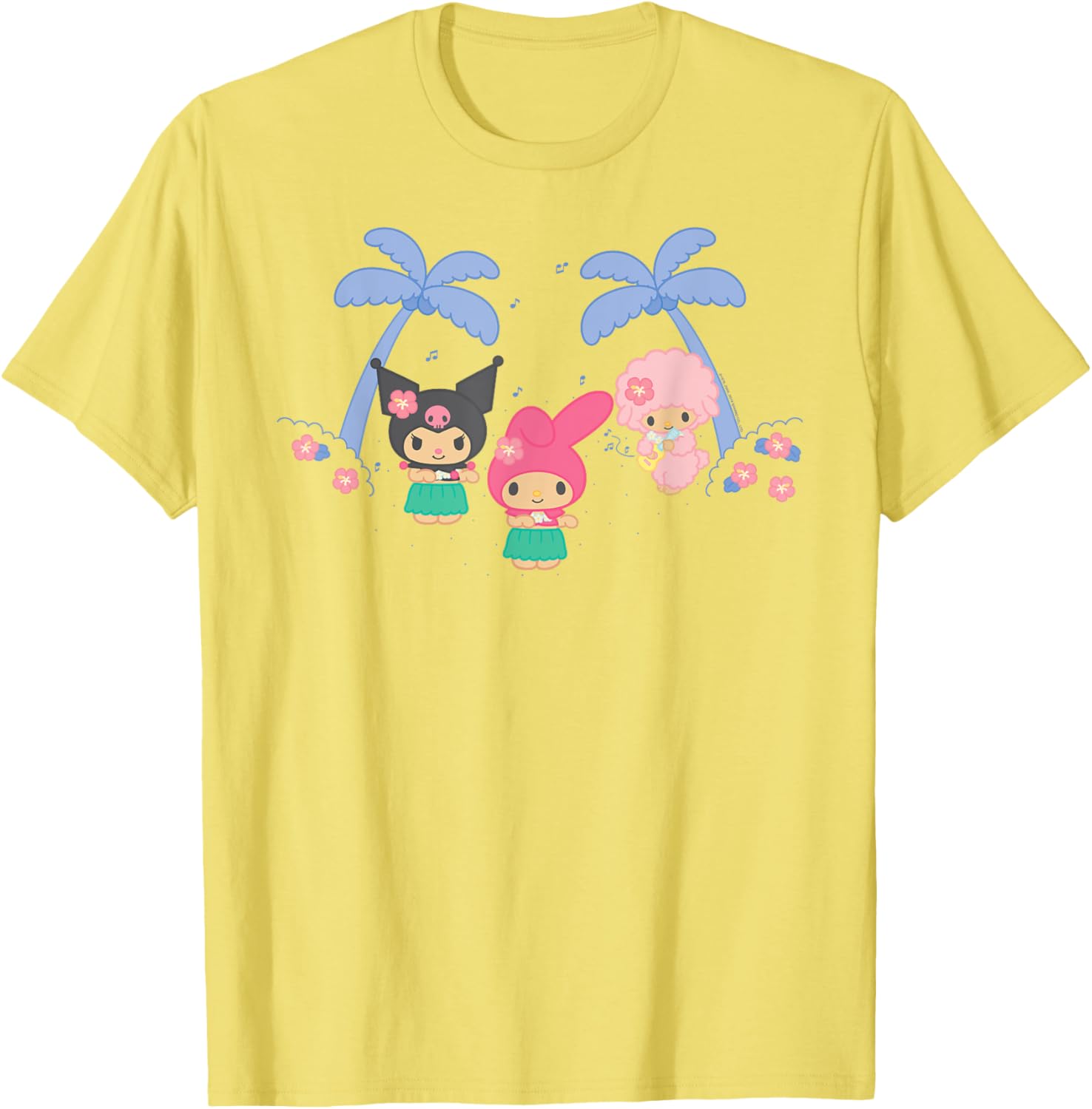 My Melody and Kuromi Tropical Hula T-Shirt for Fun Summer Style - 11