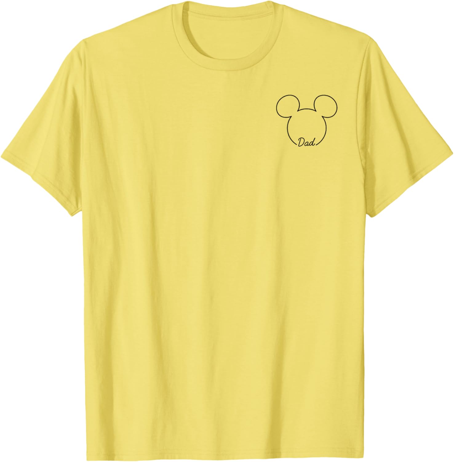 Disney Mickey And Friends Dad Mickey Art Pocket Logo T-Shirt for Men - 4