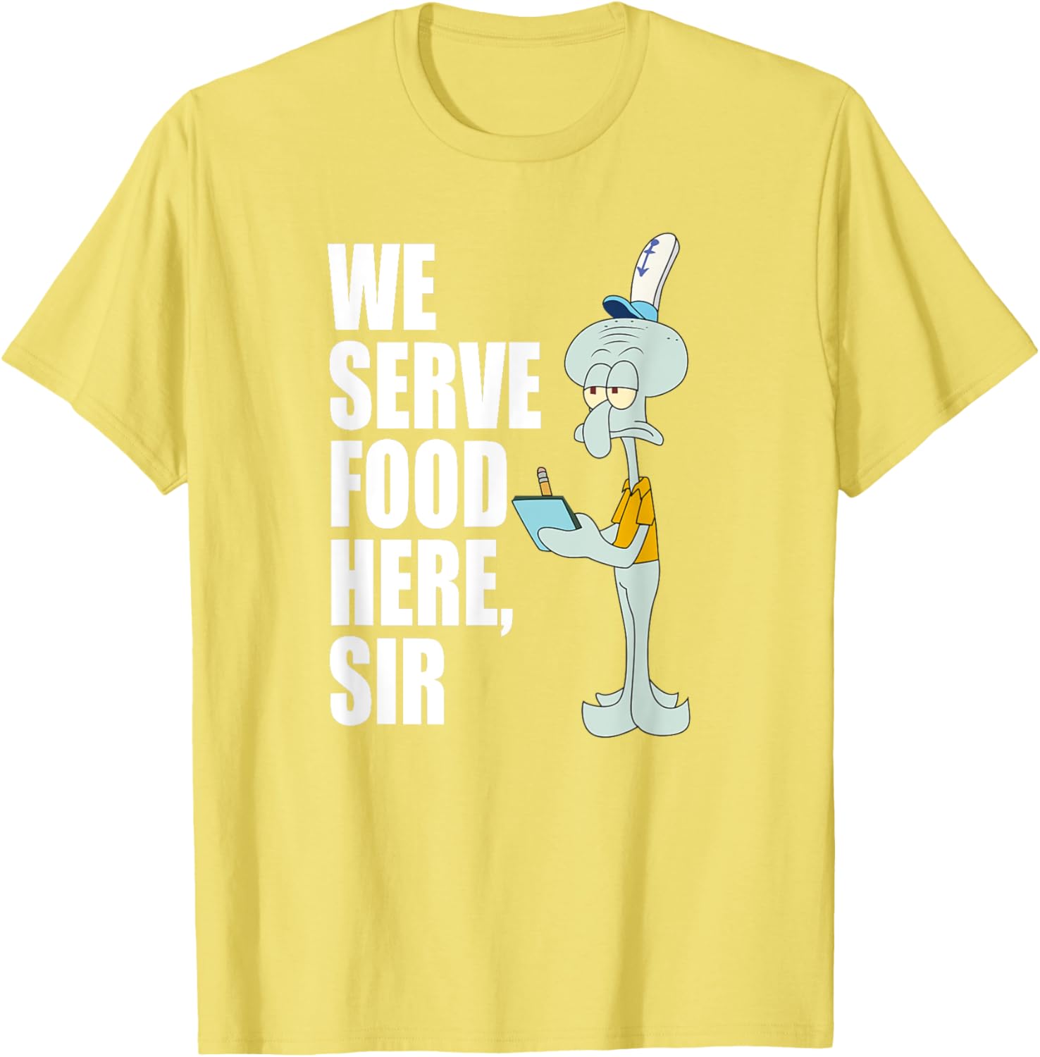 Mademark SpongeBob SquarePants Squidward We Serve Food Here T-Shirt - 8