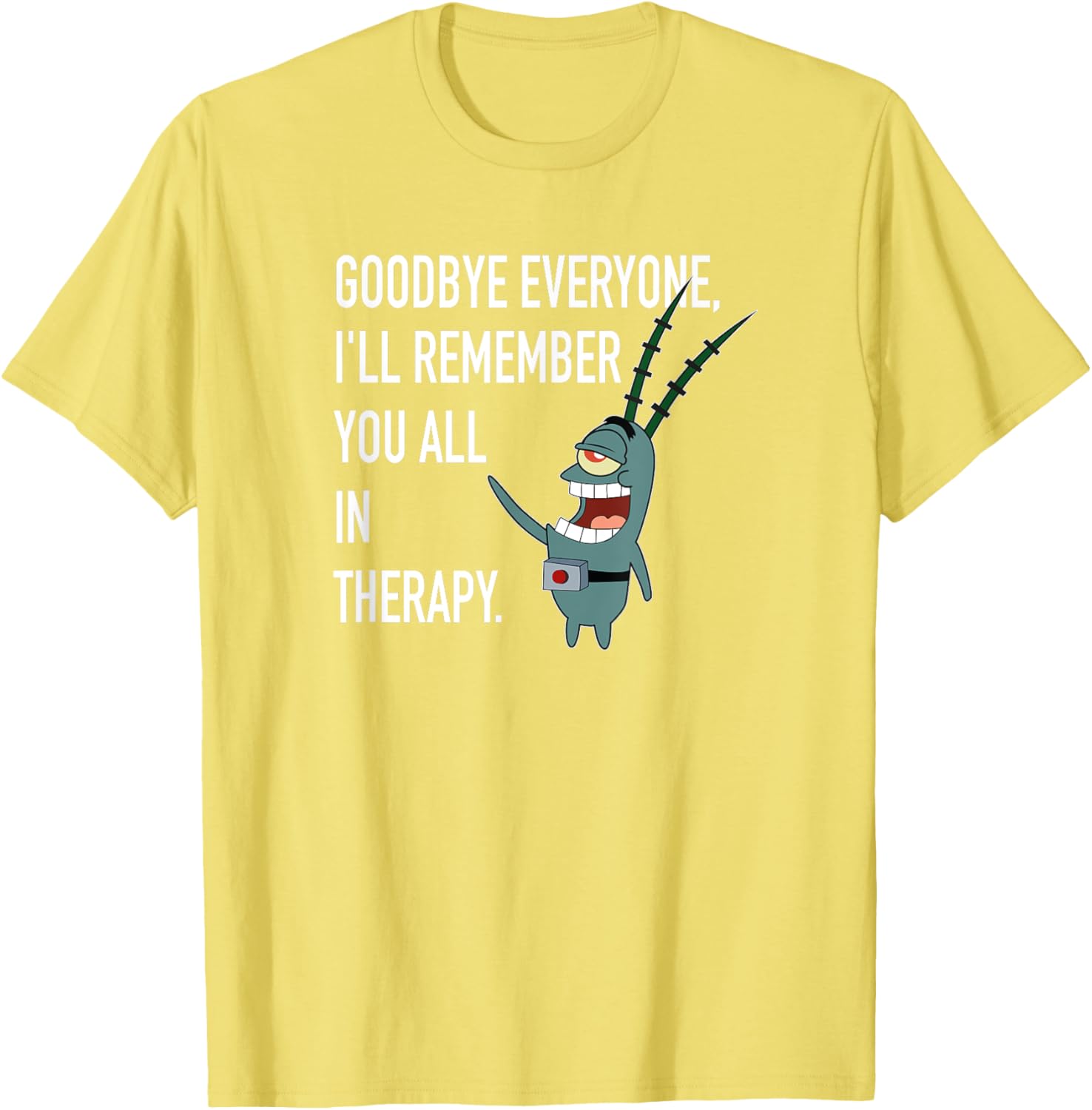 Mademark SpongeBob Plankton Therapy T-Shirt Fun and Stylish Apparel - 4