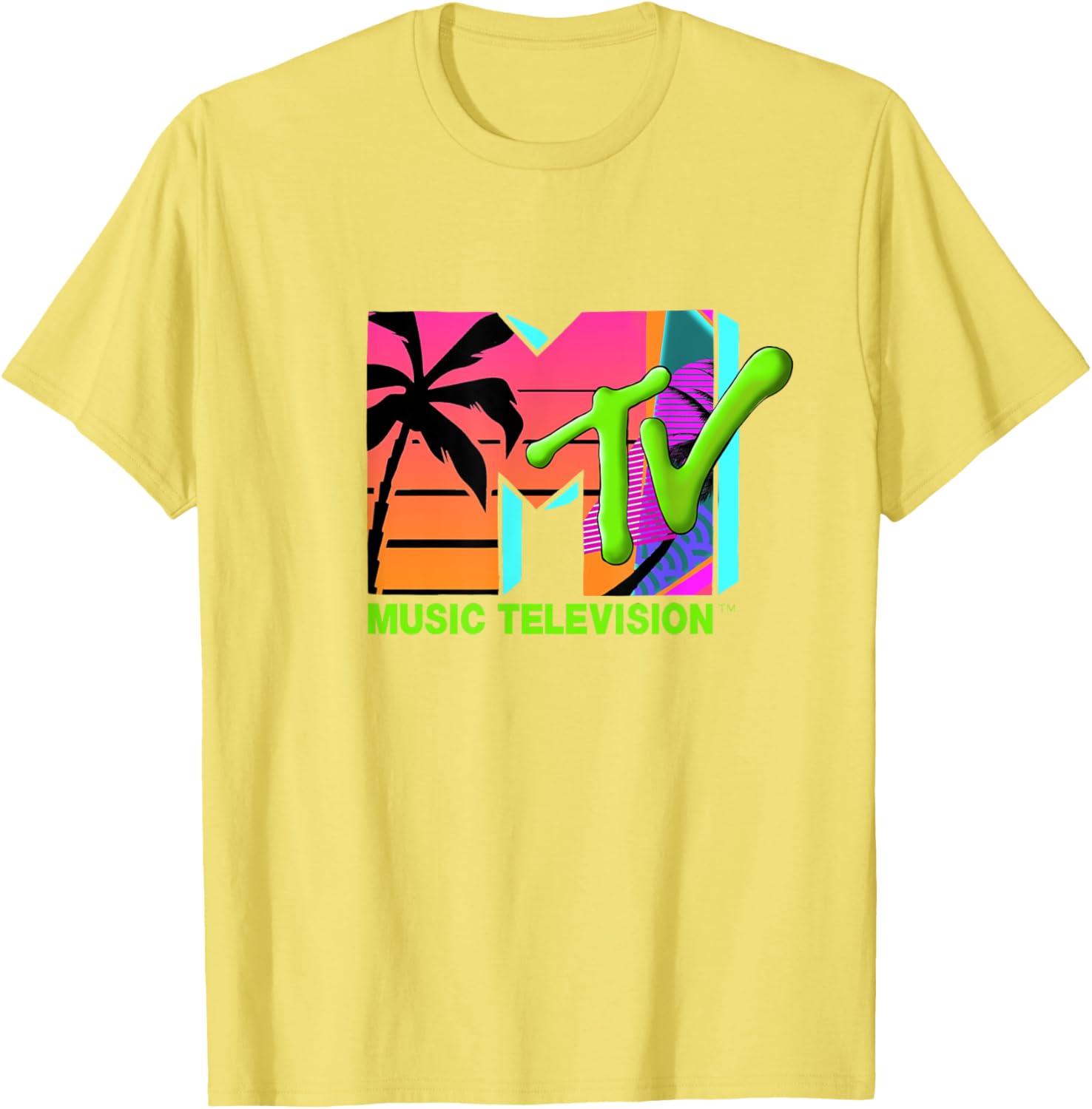 Mademark x MTV Retro Palms Paradise T-Shirt - Official MTV Logo Design - 19