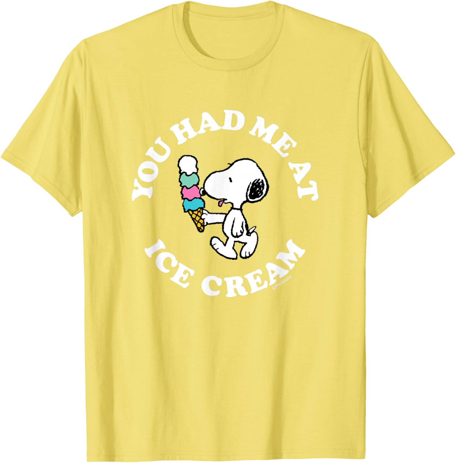 Snoopy You Had Me At Ice Cream T-Shirt for Peanuts Fans - 4