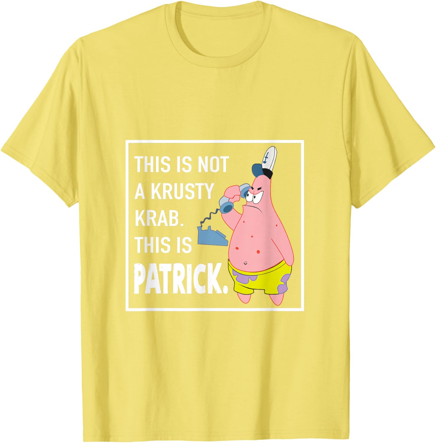 Patrick Star This is Not a Krusty Krab T-Shirt Fun Ocean Theme Apparel - 12