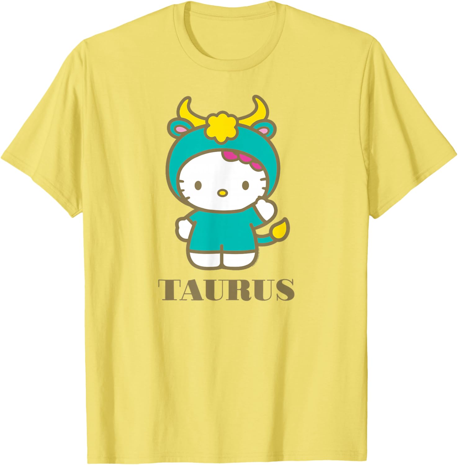 Hello Kitty Taurus Zodiac T-Shirt Cute Astrology Fashion Tee for Fans - 7