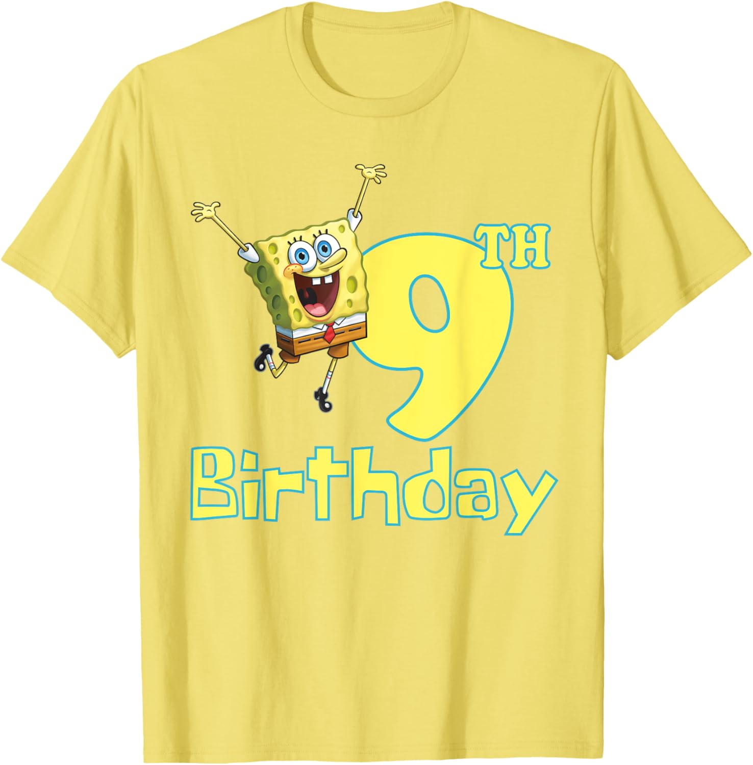 Mademark SpongeBob SquarePants 9th Birthday T-Shirt for Kids - 19