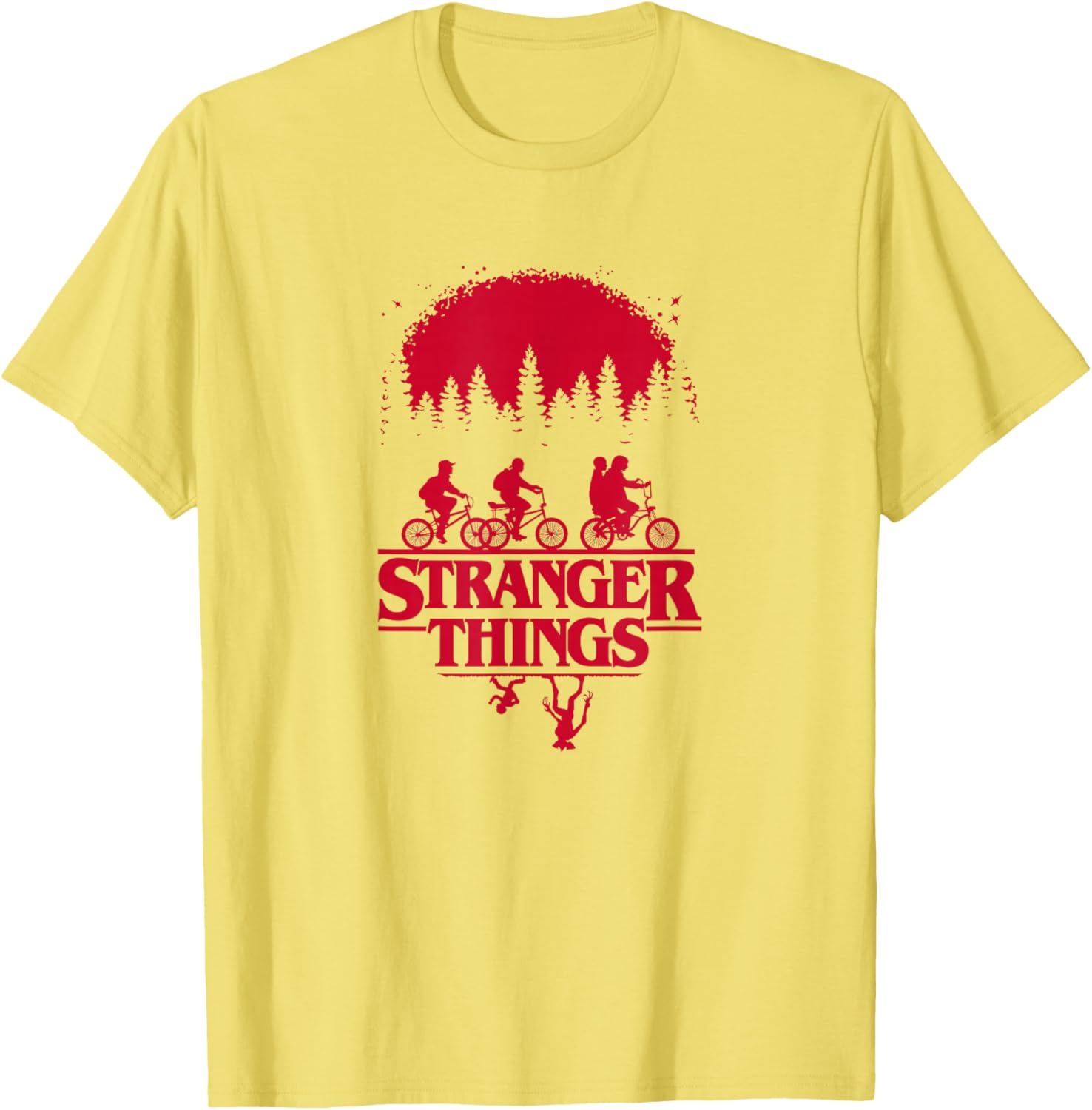 Stranger Things Upside Down Silhouette Group Shot T-Shirt for Fans - 9