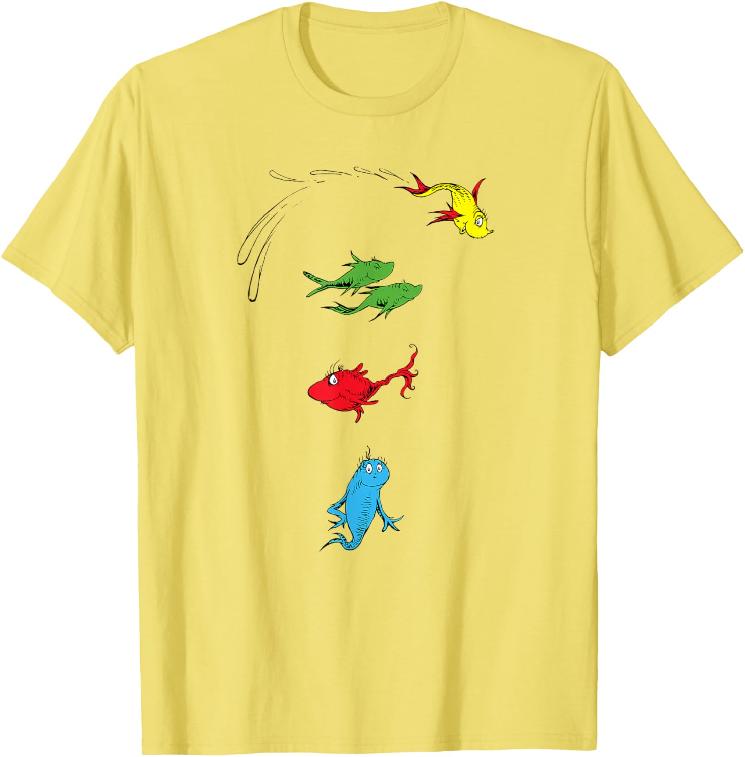 Dr. Seuss One Fish Two Fish Red Fish Blue Fish T-Shirt for Kids and Adults - 14