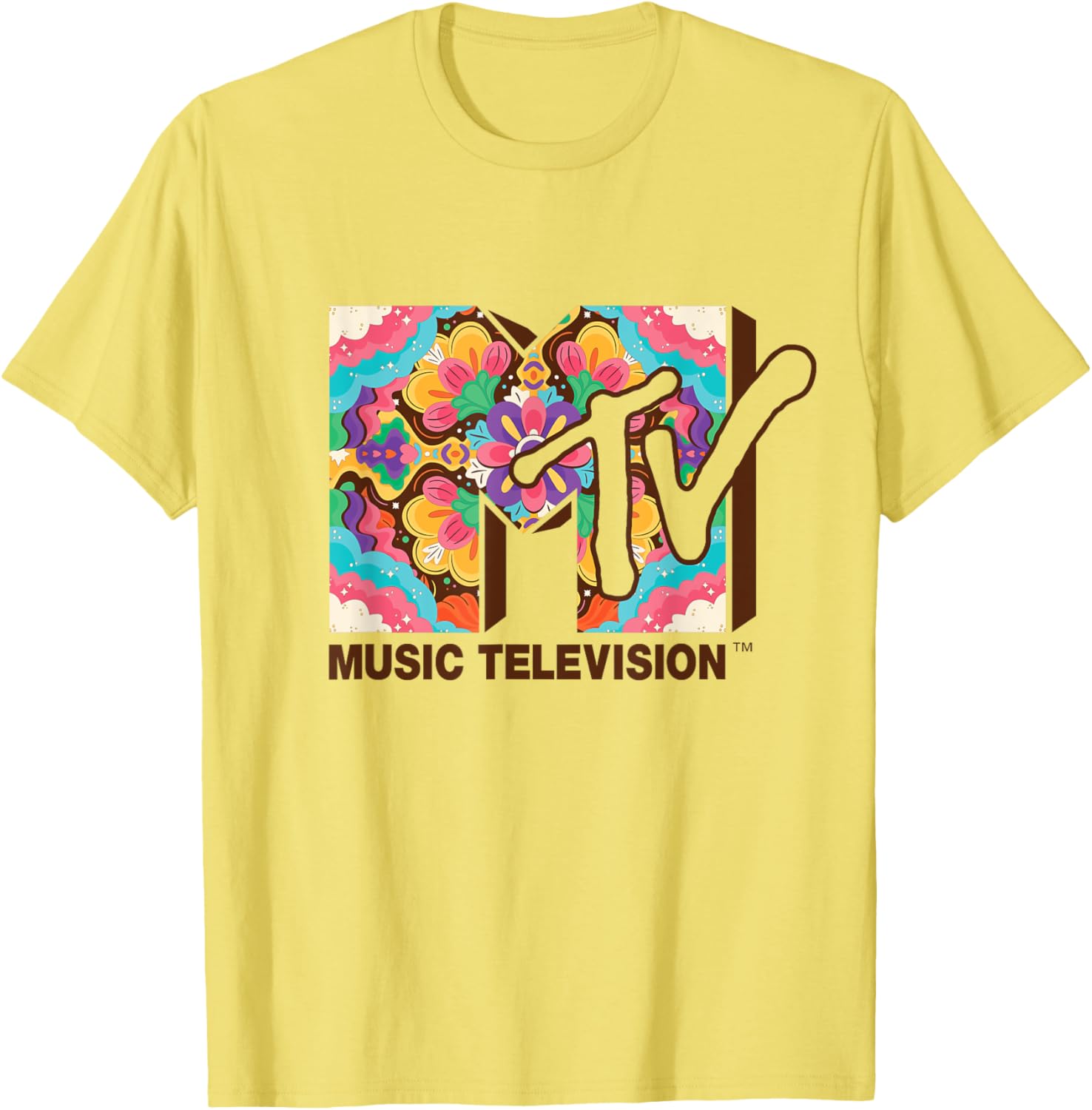 Mademark x MTV Flower Power Mandala Logo T-Shirt for Stylish Fans - 5