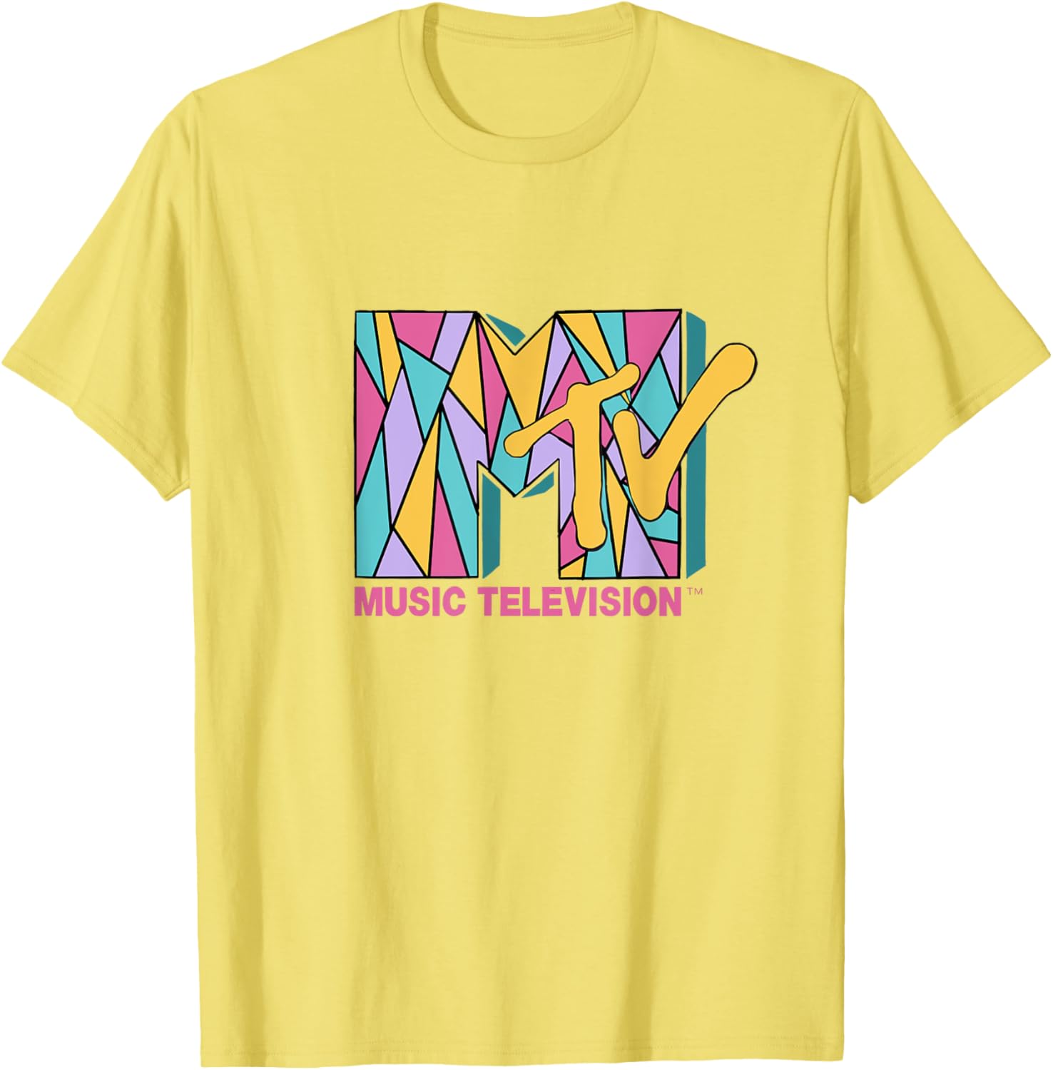Mademark x MTV Colorful Mosaic Logo T-Shirt for Trendy Fashion Fans - 6