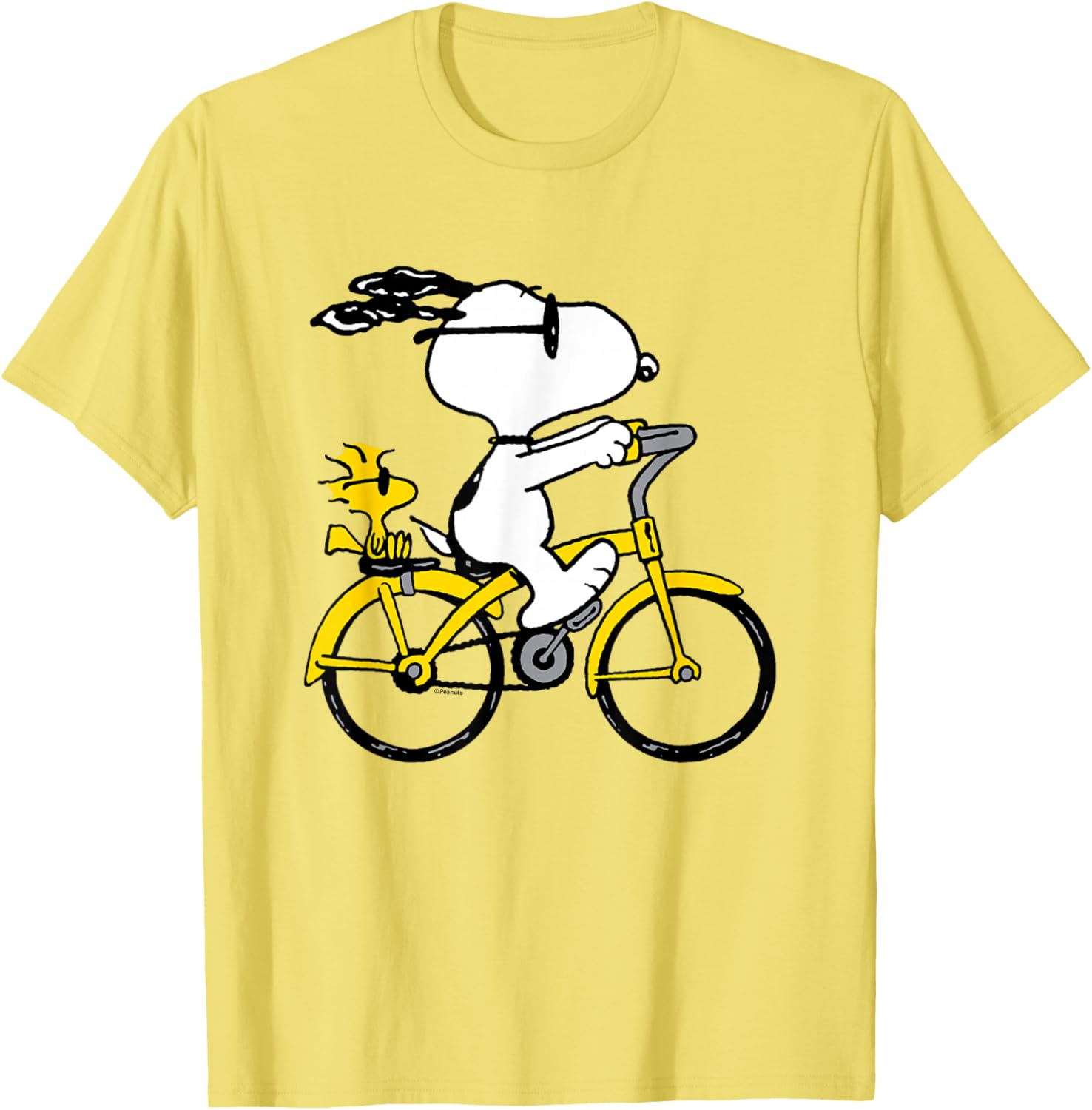 Snoopy and Woodstock Bike Ride T-Shirt for Fun Casual Outfits - 11