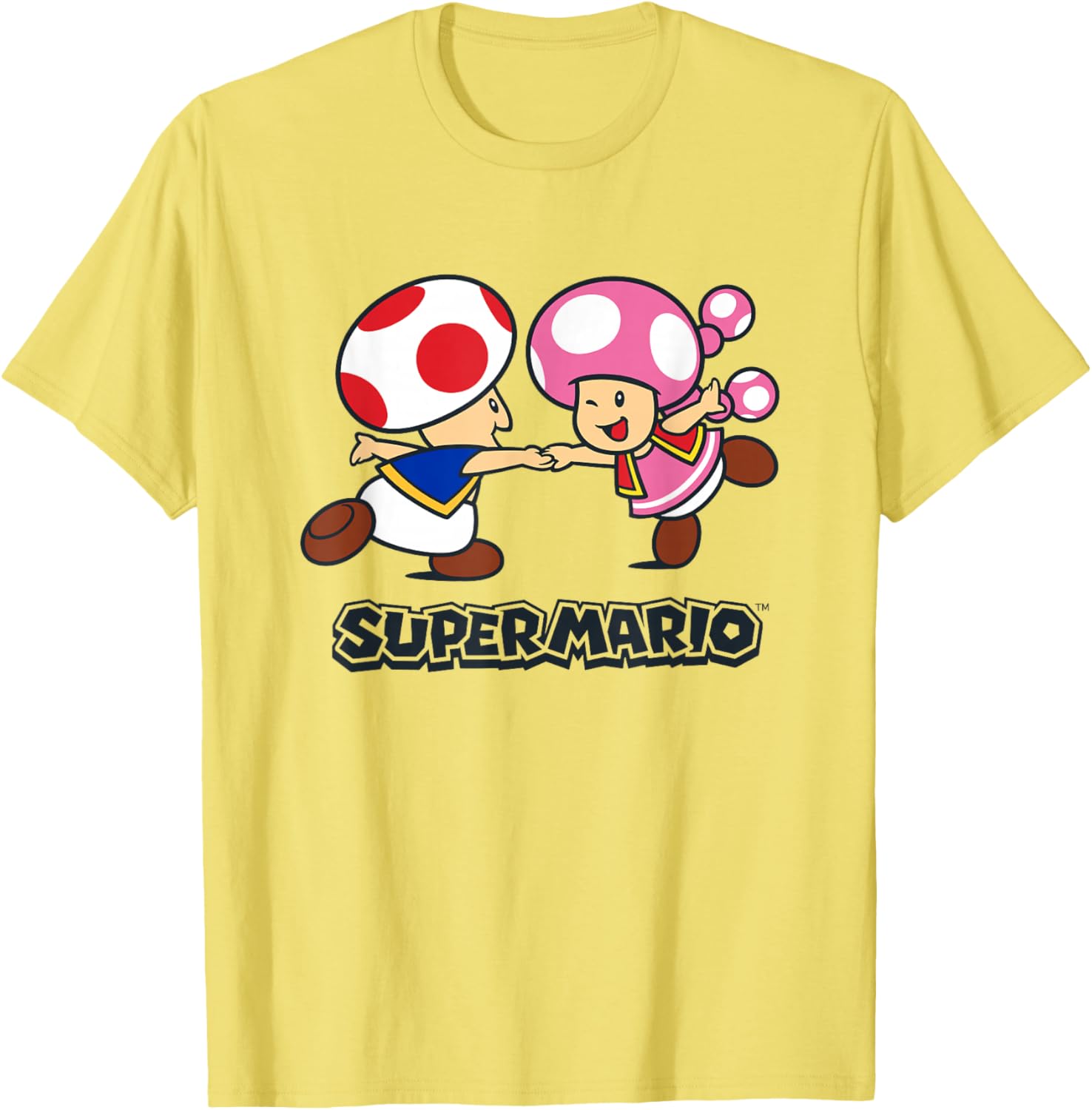 Super Mario Bros Happy Toads Classic Nintendo Duo T-Shirt for Fans - 4
