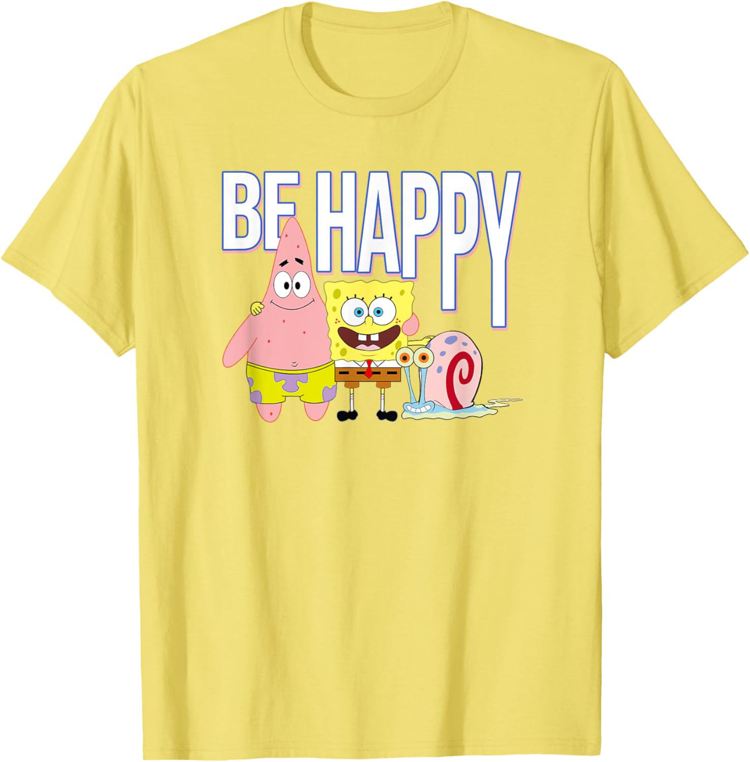 Be Happy T-Shirt with Patrick, SpongeBob & Gary from Mademark Collection - 4
