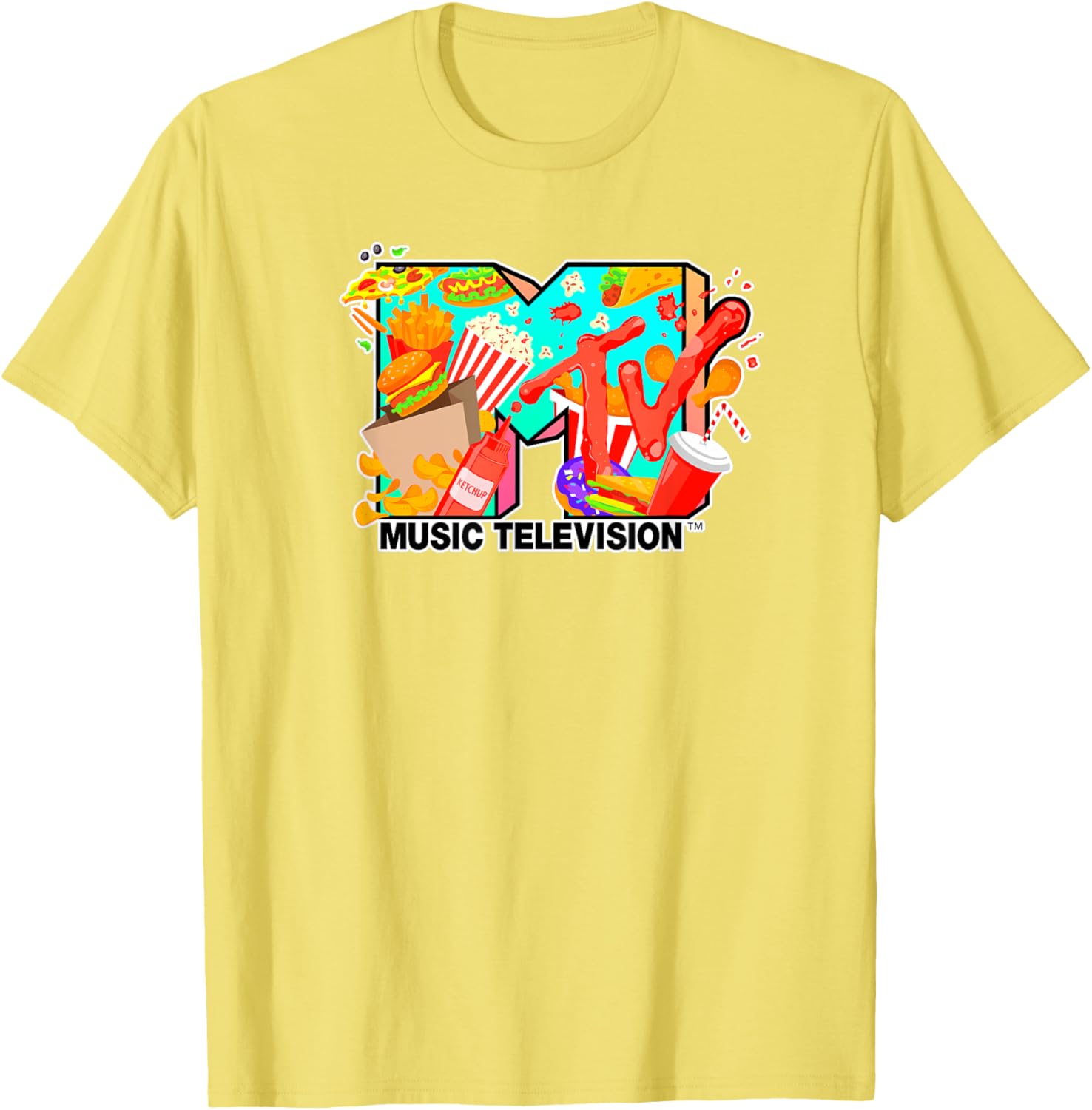 Mademark x MTV Fast Food Lovers T-Shirt for Music Fans and Foodies - 6