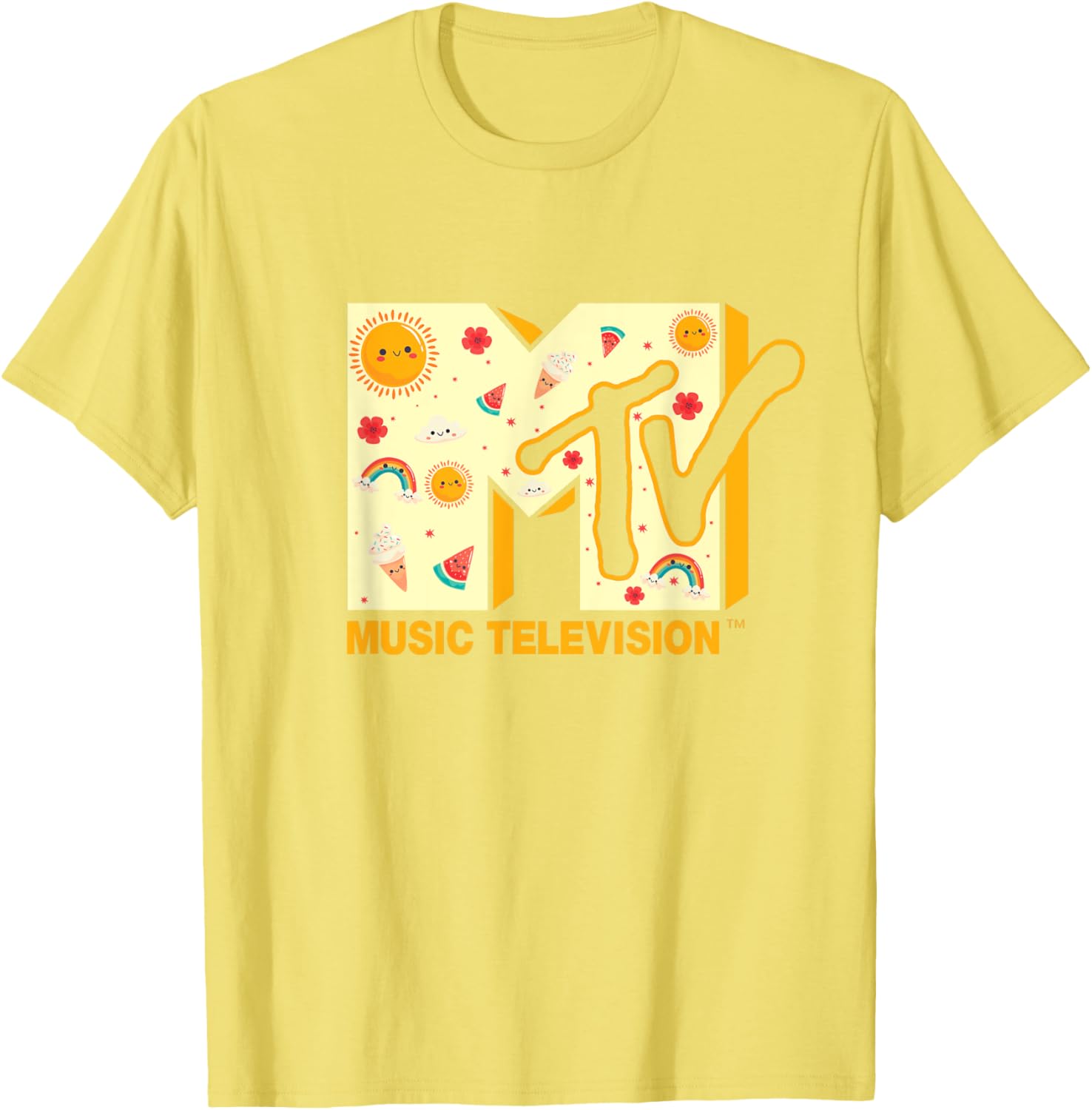 Mademark x MTV Summer T-Shirt Featuring Iconic MTV Logo for Fun Style - 1