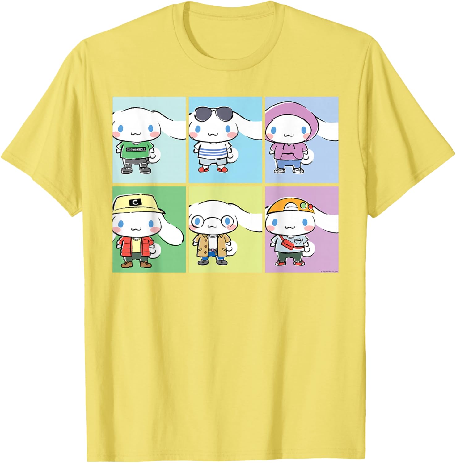 Cinnamoroll Collection Streetwear Squares T-Shirt for Trendy Fashion Lovers - 2