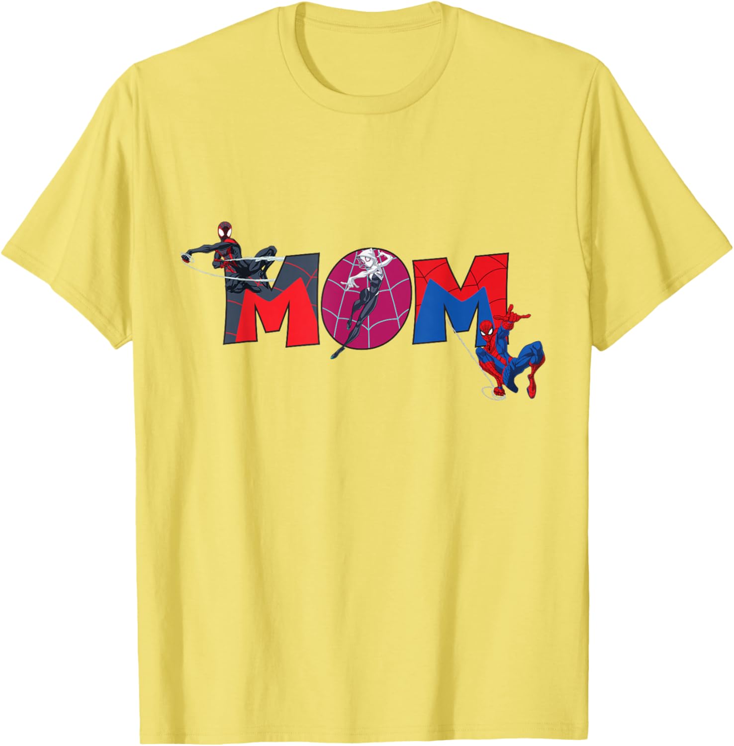 Marvel Spider-Man Trio Mom T-Shirt for Mother's Day Family Trip - 25