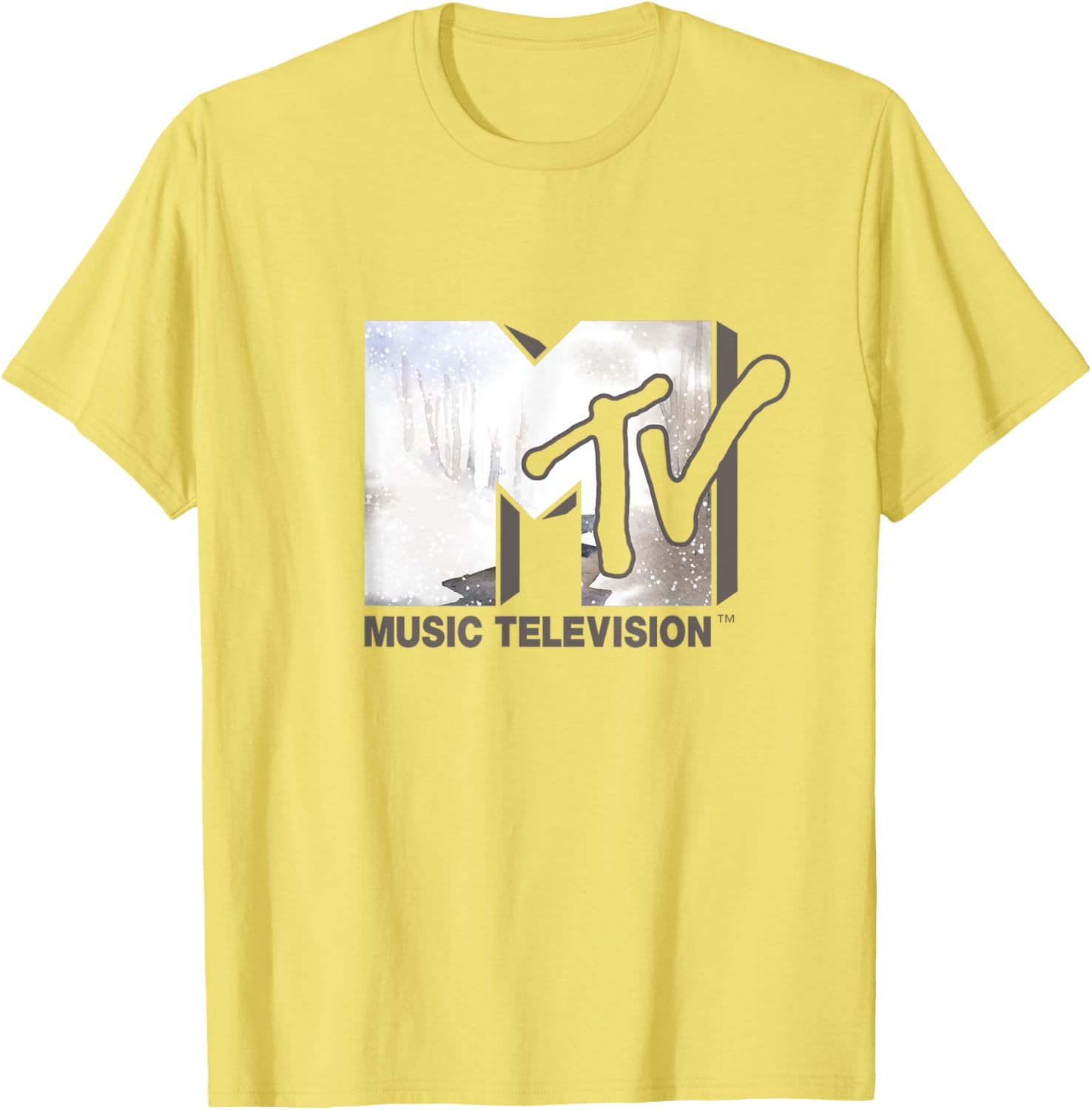 Mademark x MTV Winter Night Landscape T-Shirt with Official Logo - 5