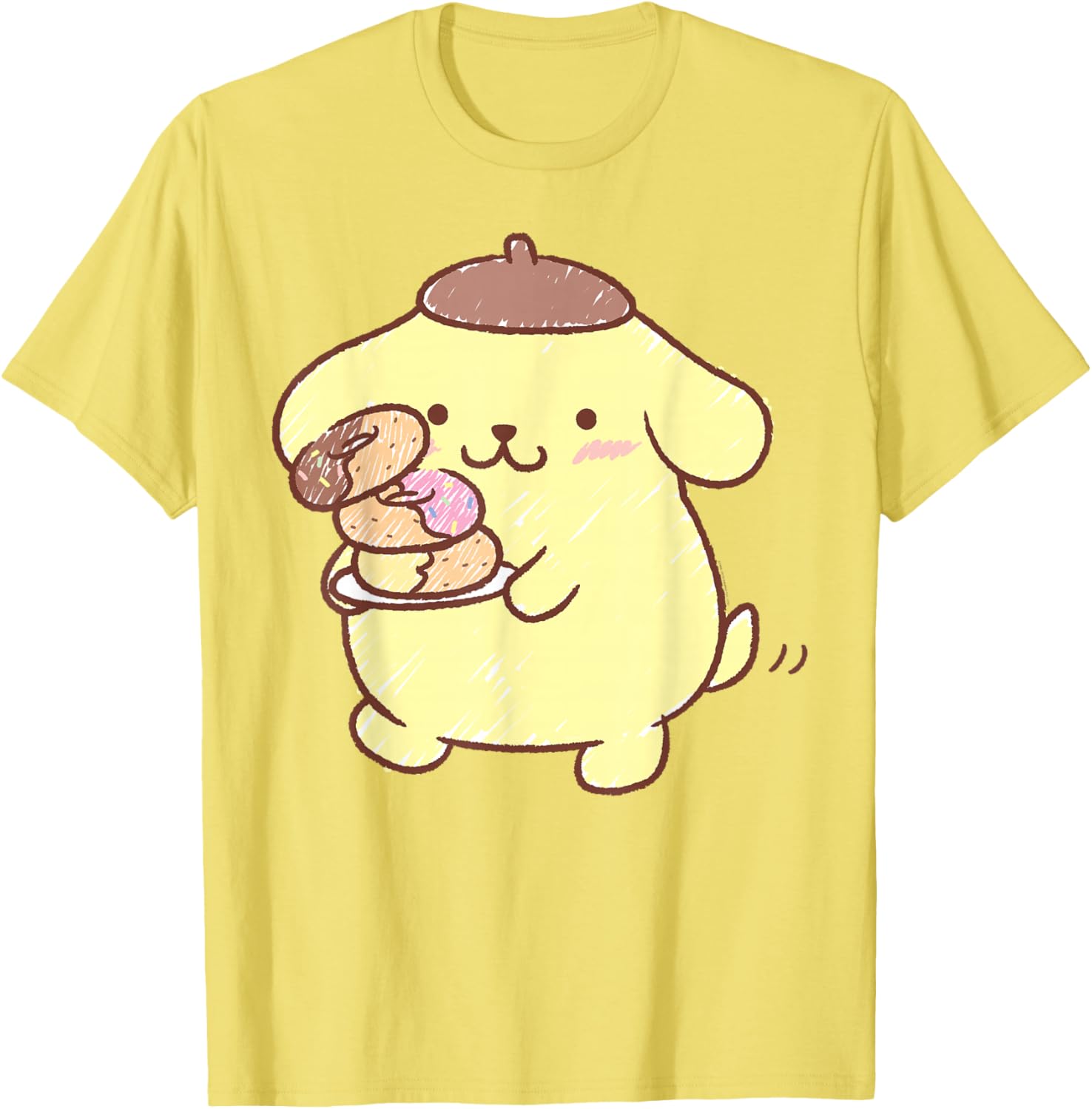 Pompompurin Donuts T-Shirt Cute & Comfy Clothing for Fans - 8