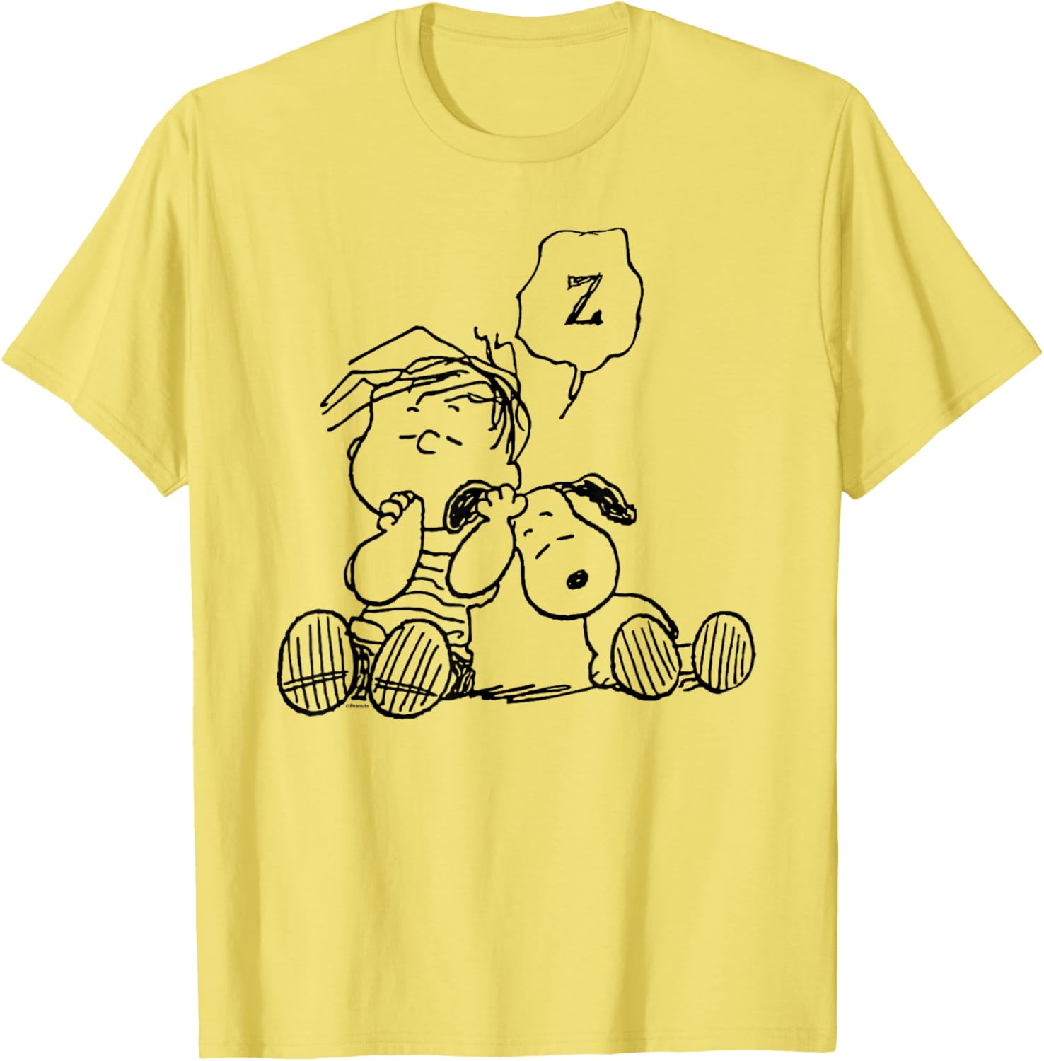 Adorable Peanuts Linus Snoopy Snooze T-Shirt for Fans of Cartoon Classics - 9